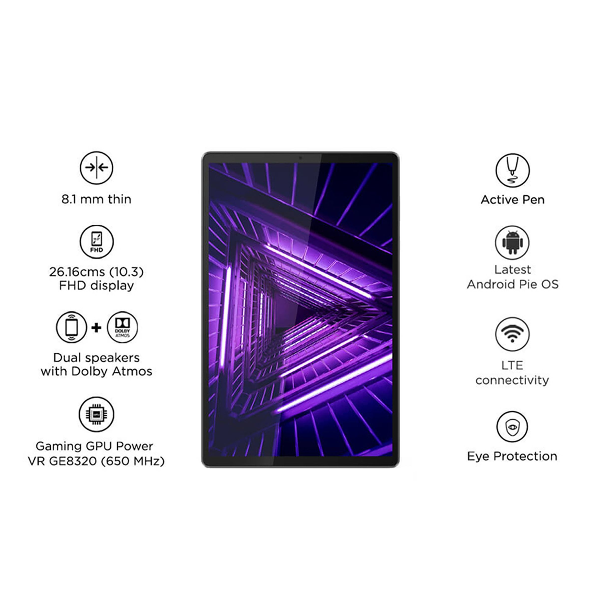 Lenovo Tab M10 FHD Plus (2nd Gen) Wi-Fi + 4G Android Tablet (10.3 Inch, 4GB RAM, 128GB ROM, Platinum Grey)_9