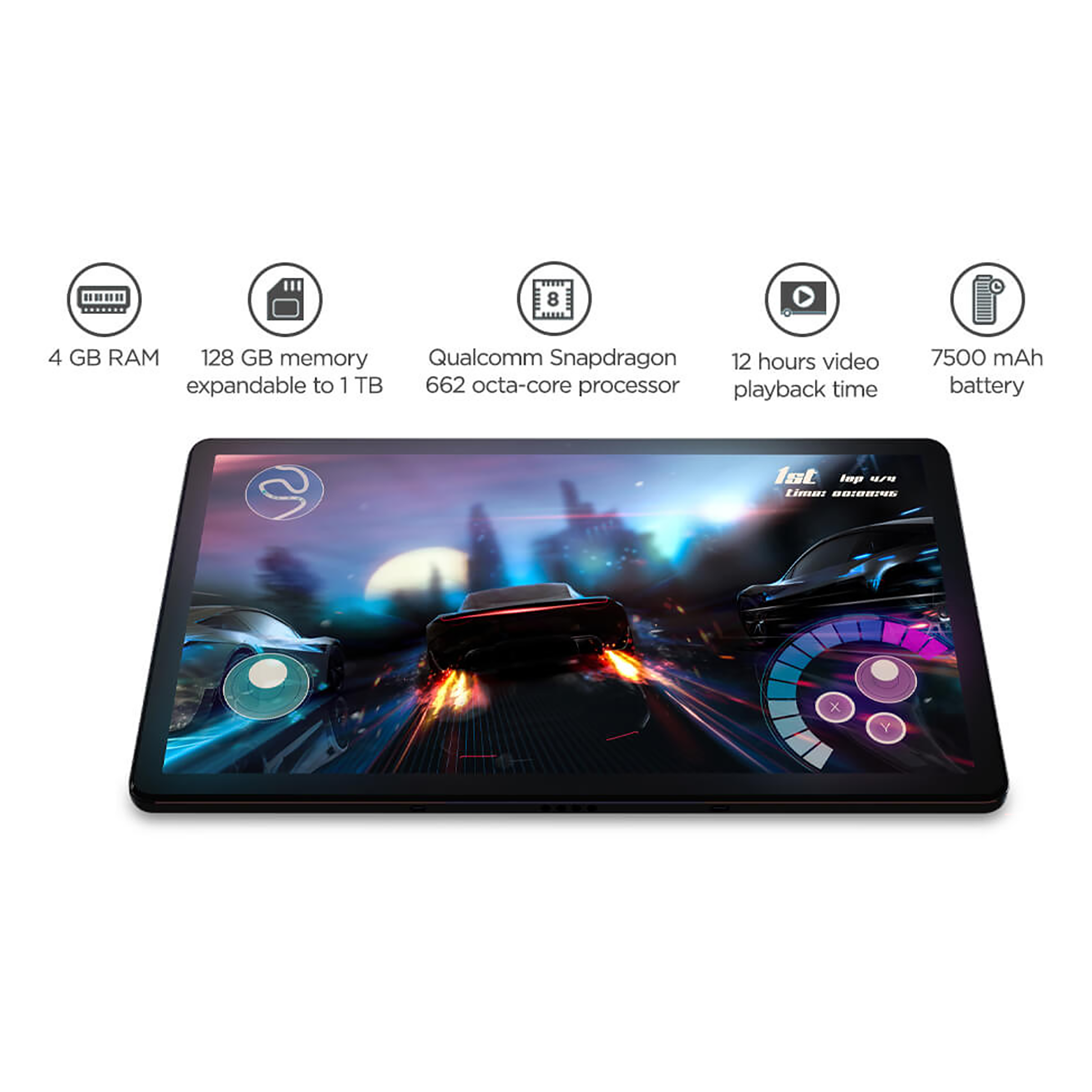 Lenovo Tab P11 Wi-Fi + 4G Android Tablet (11 Inch, 4GB RAM, 128GB ROM, Platinum Grey)_9