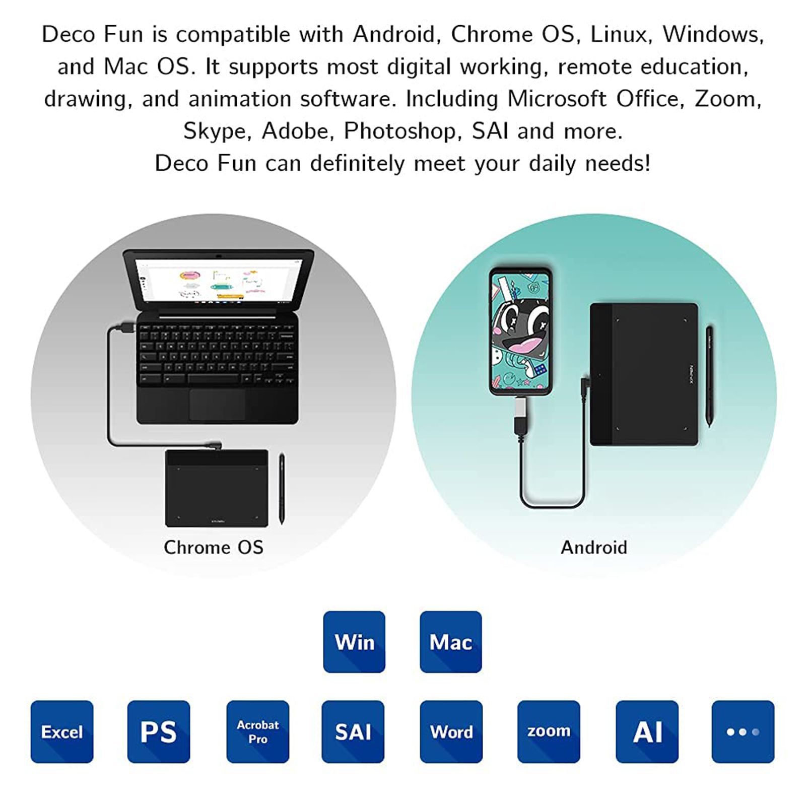 XP pen Deco Fun Small Standard Tablet (7.4 Inch, Classic Black)_5