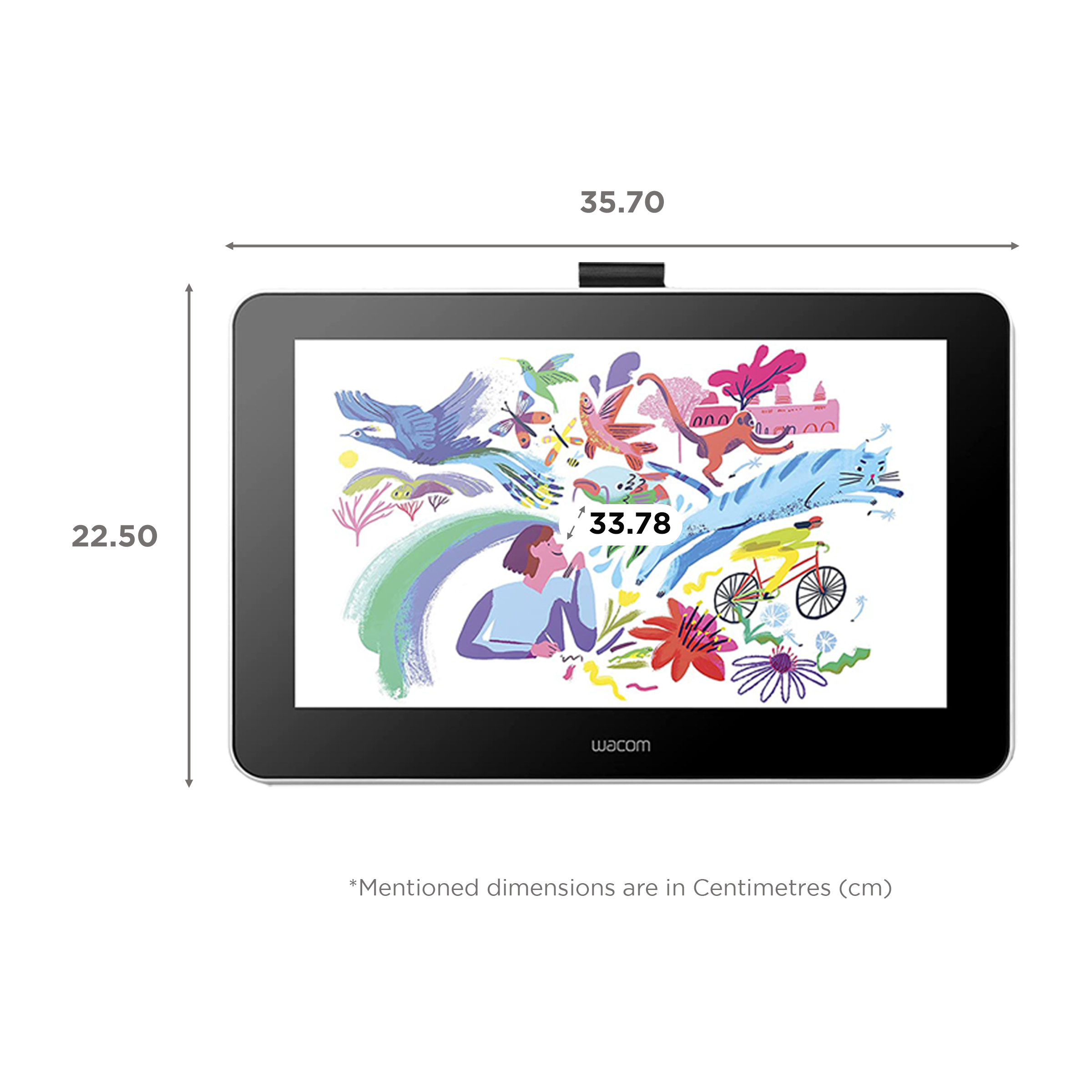 Wacom One Display Windows Tablet (13.3 Inch, Flint White)_2