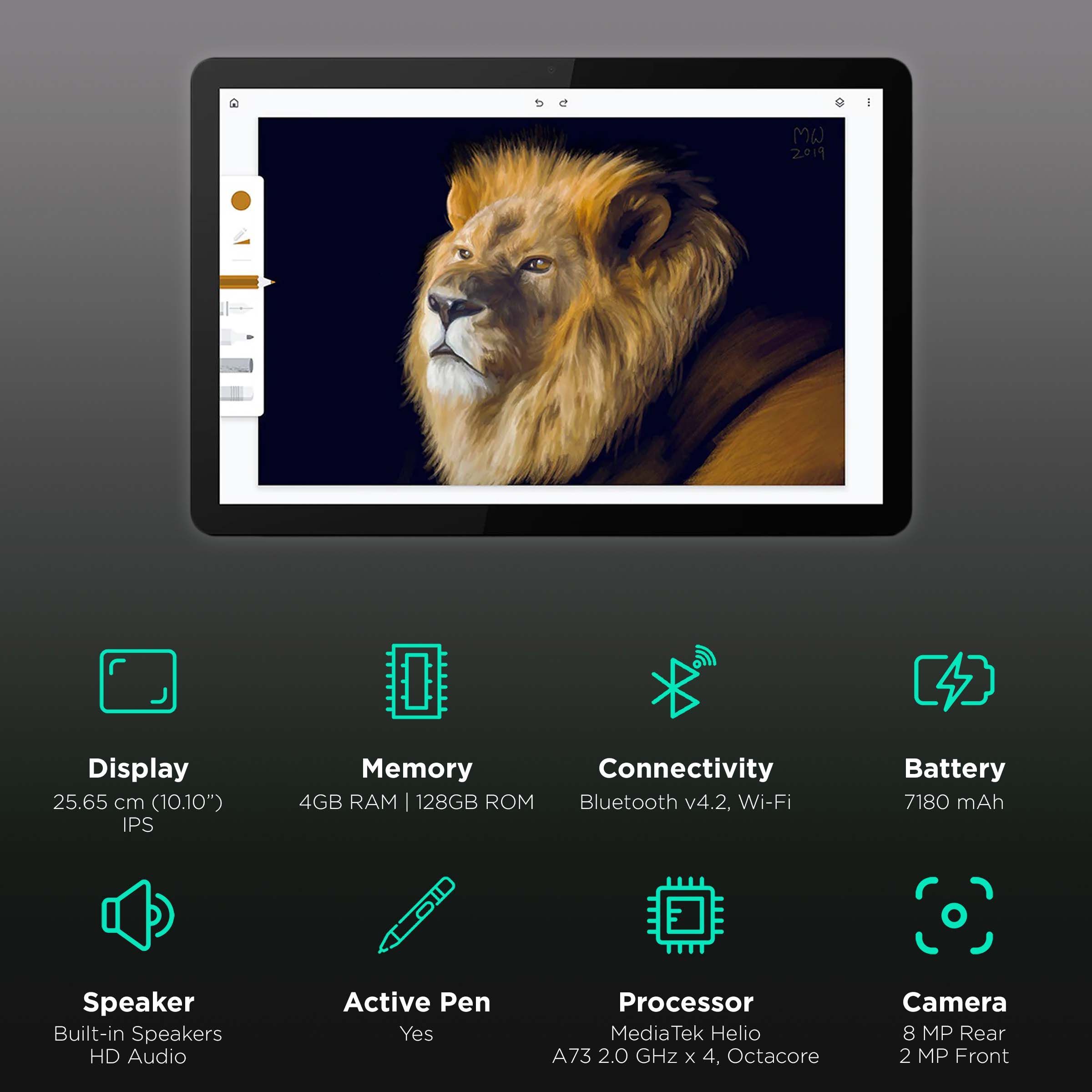 Lenovo IdeaPad Duet Wi-Fi Android Tablet (10.1 Inch, 4GB RAM, 128GB ROM, Iron Grey) Lenovo IdeaPad Duet Wi-Fi Android Tablet (10.1 Inch, 4GB RAM, 128GB ROM, Iron Grey)_3