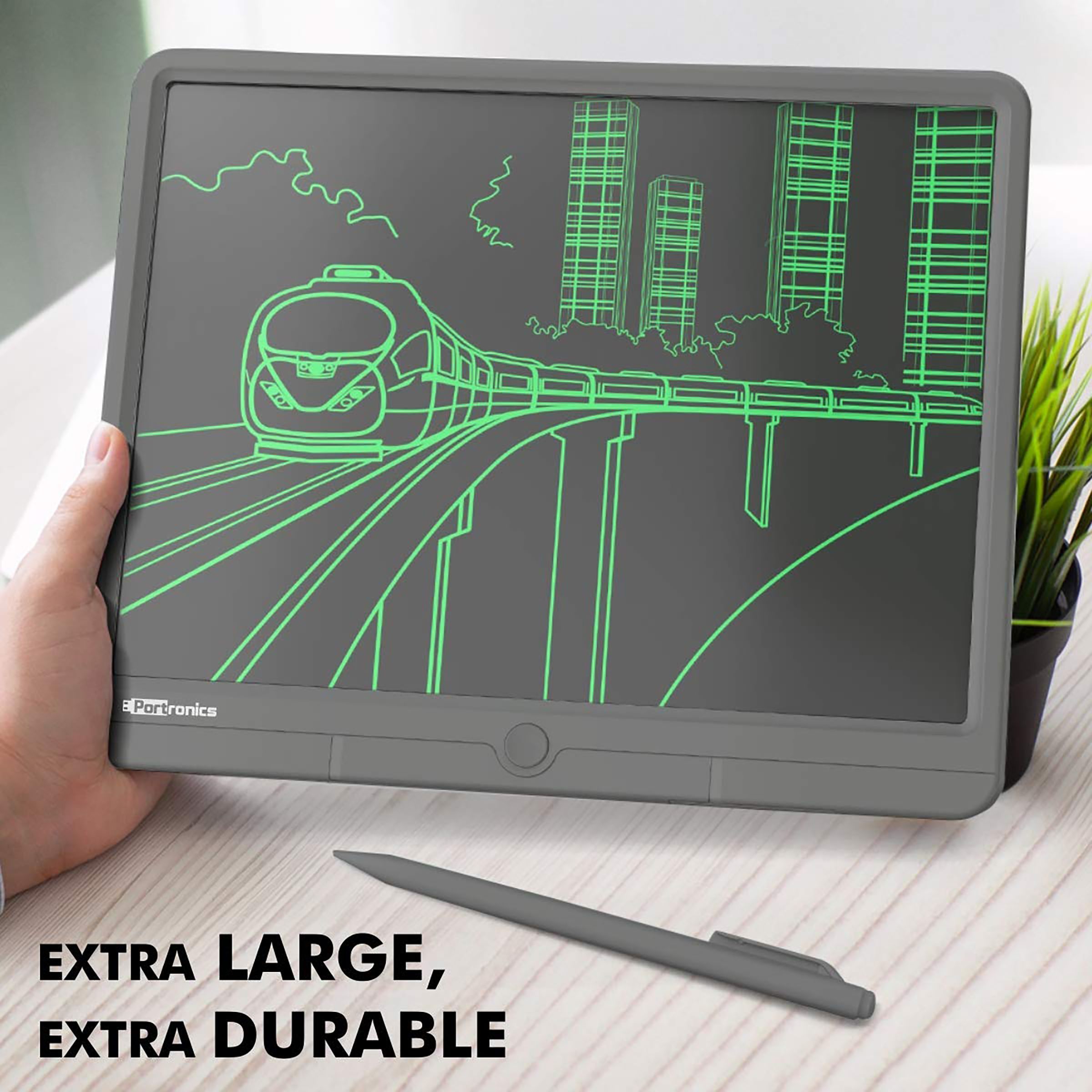 PORTRONICS Ruffpad 15 eWriter Tablet (15 Inch, Grey) PORTRONICS Ruffpad 15 eWriter Tablet (15 Inch, Grey)_8