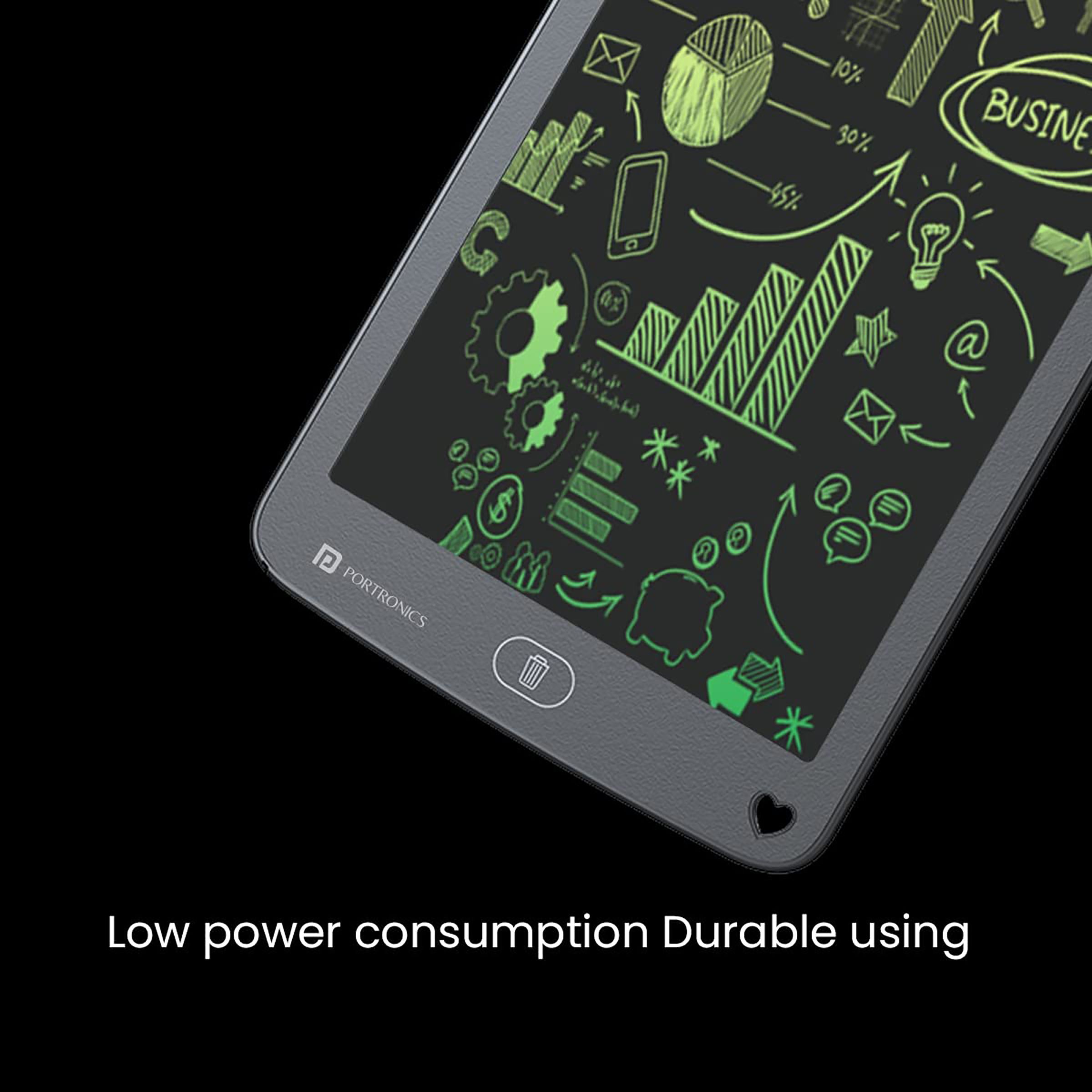 PORTRONICS Ruffpad 12M eWriter Tablet (12 Inch, Black)_7