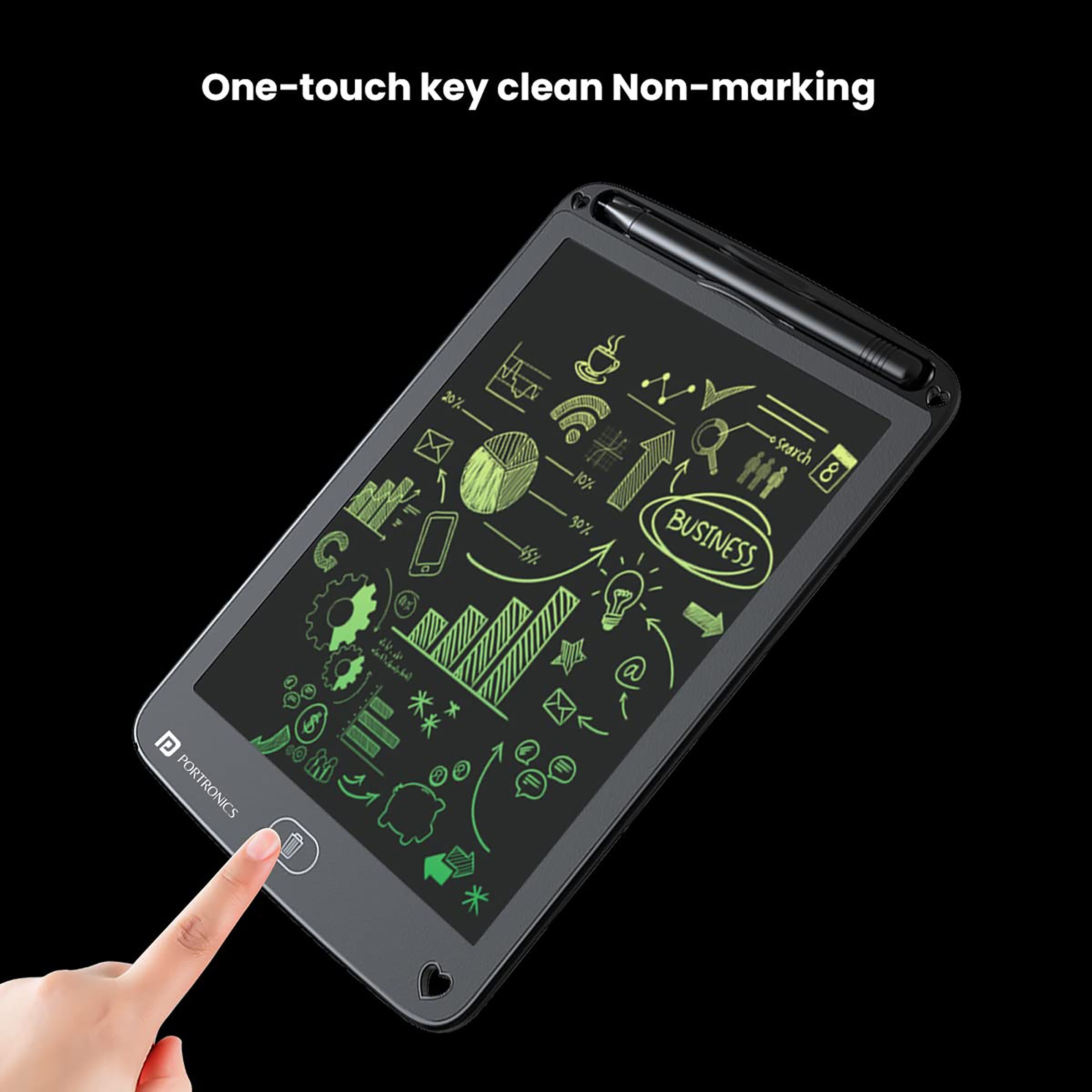 PORTRONICS Ruffpad 12M eWriter Tablet (12 Inch, Black)_10