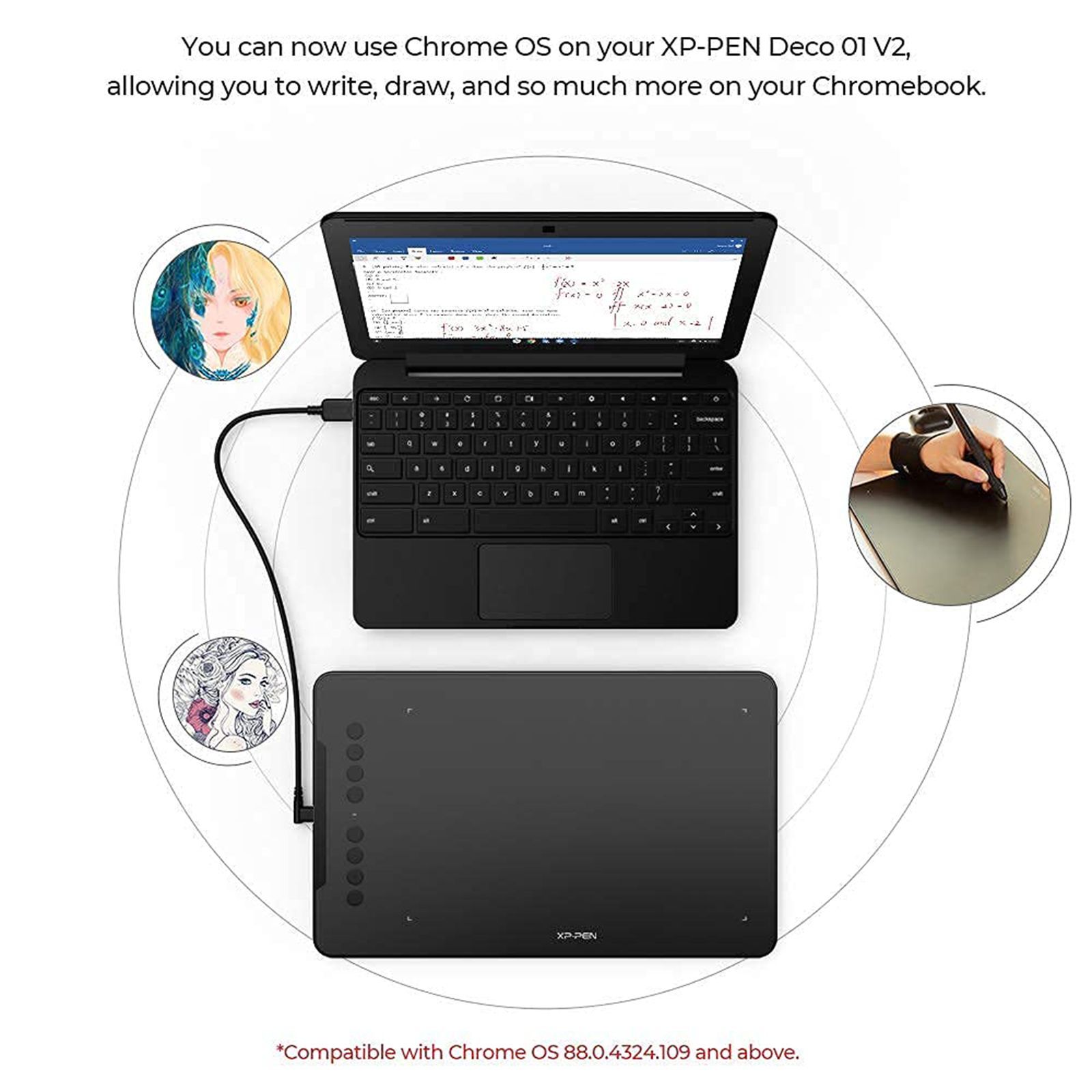 XP pen Deco 01 V2 Standard Digital Pad (7 Inch, Green)_7