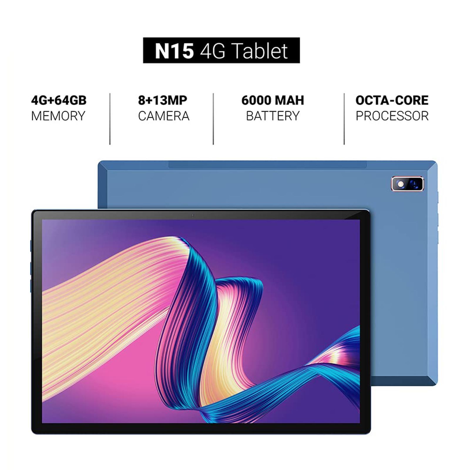 I KALL N15 Wi-Fi+4G VoLTE Android Tablet (10 Inch, 4GB RAM, 64GB ROM, Blue)_10