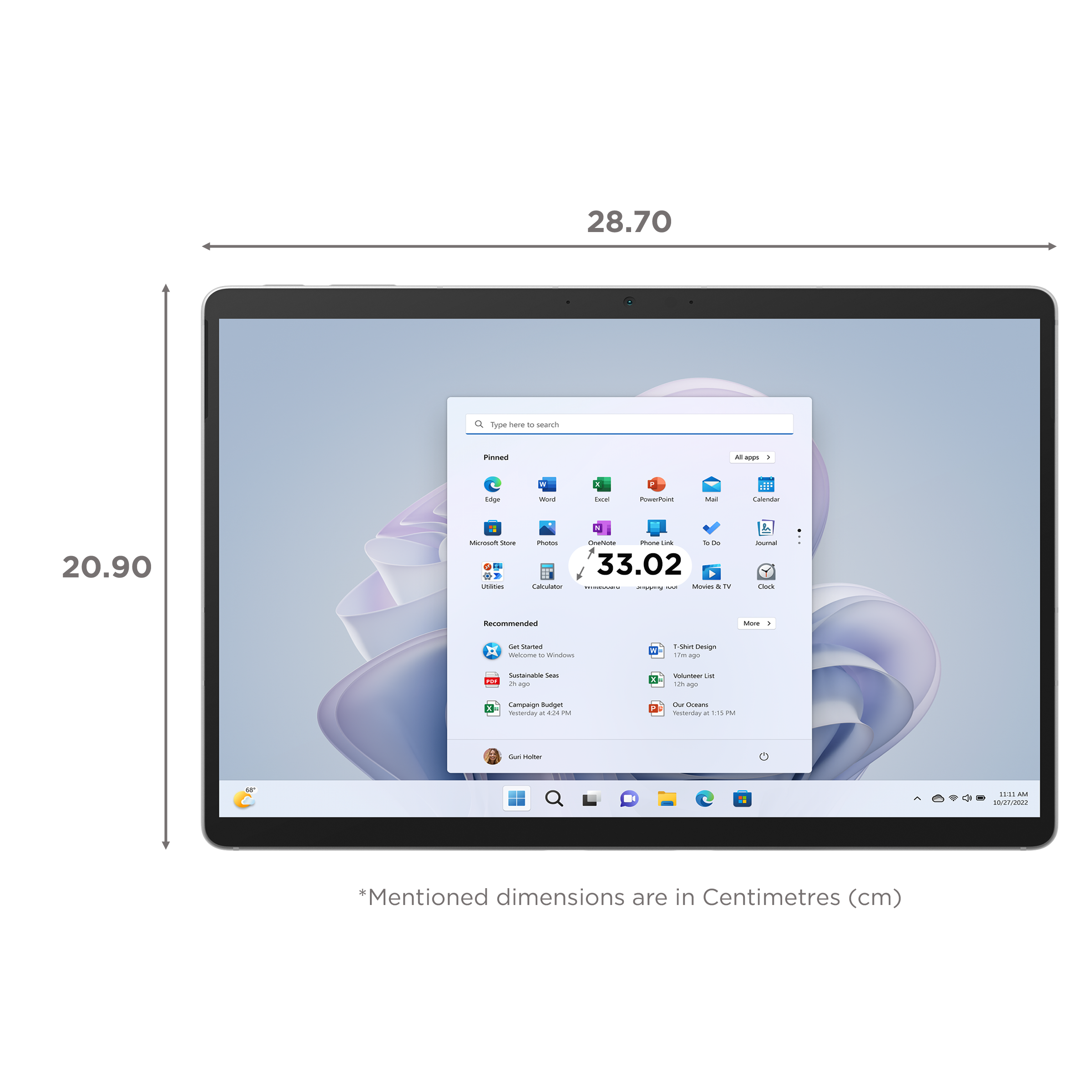 Microsoft Surface Pro 9 Wi-Fi Windows Tablet (13 Inch, 8GB RAM, 128GB ROM, Platinum)_2