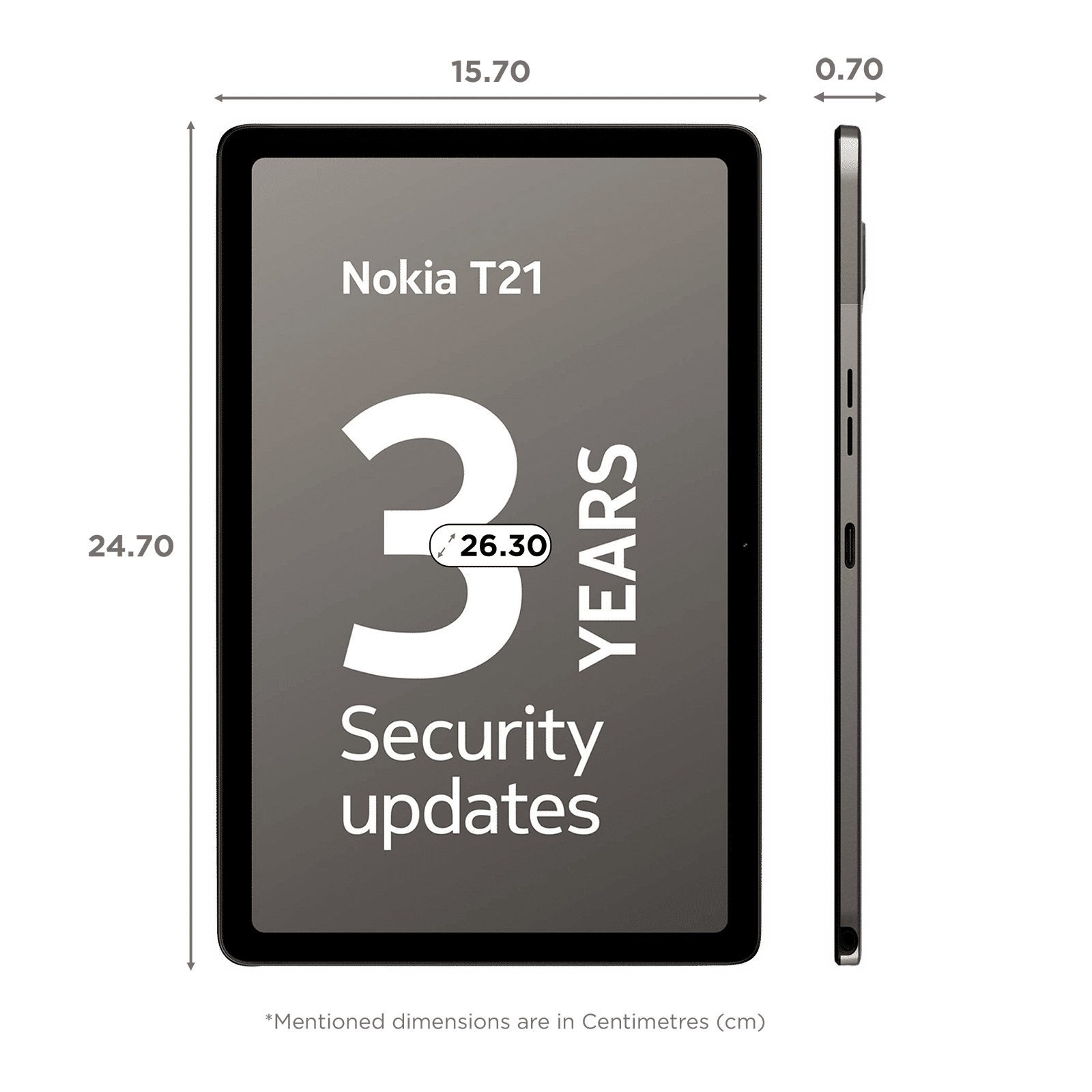 NOKIA T21 Wi-Fi Android Tablet (10.3 Inch, 4GB RAM, 64GB, Grey)_2