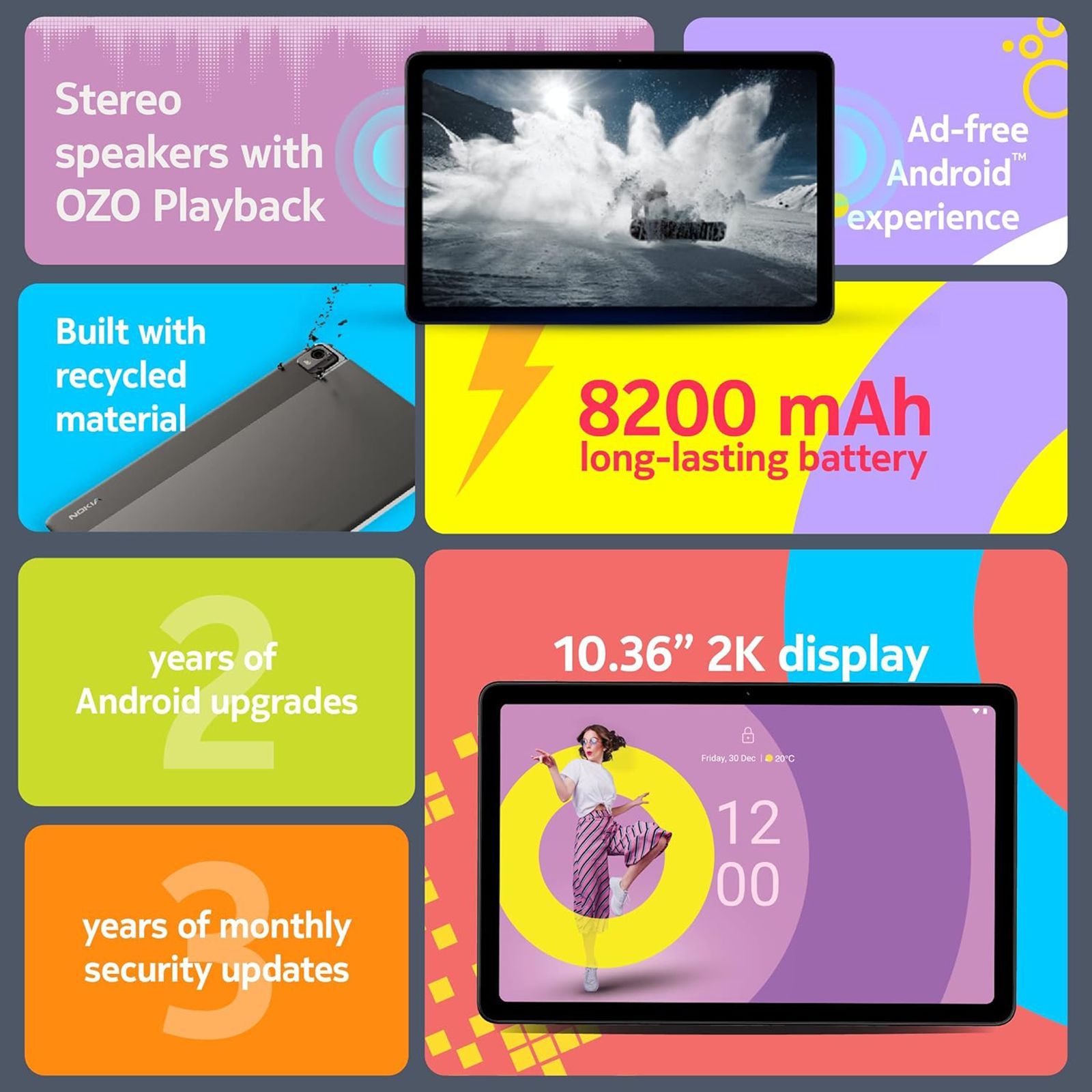 NOKIA T21 Wi-Fi+4G LTE Android Tablet (10.3 Inch, 4GB RAM, 64GB, Grey)_12