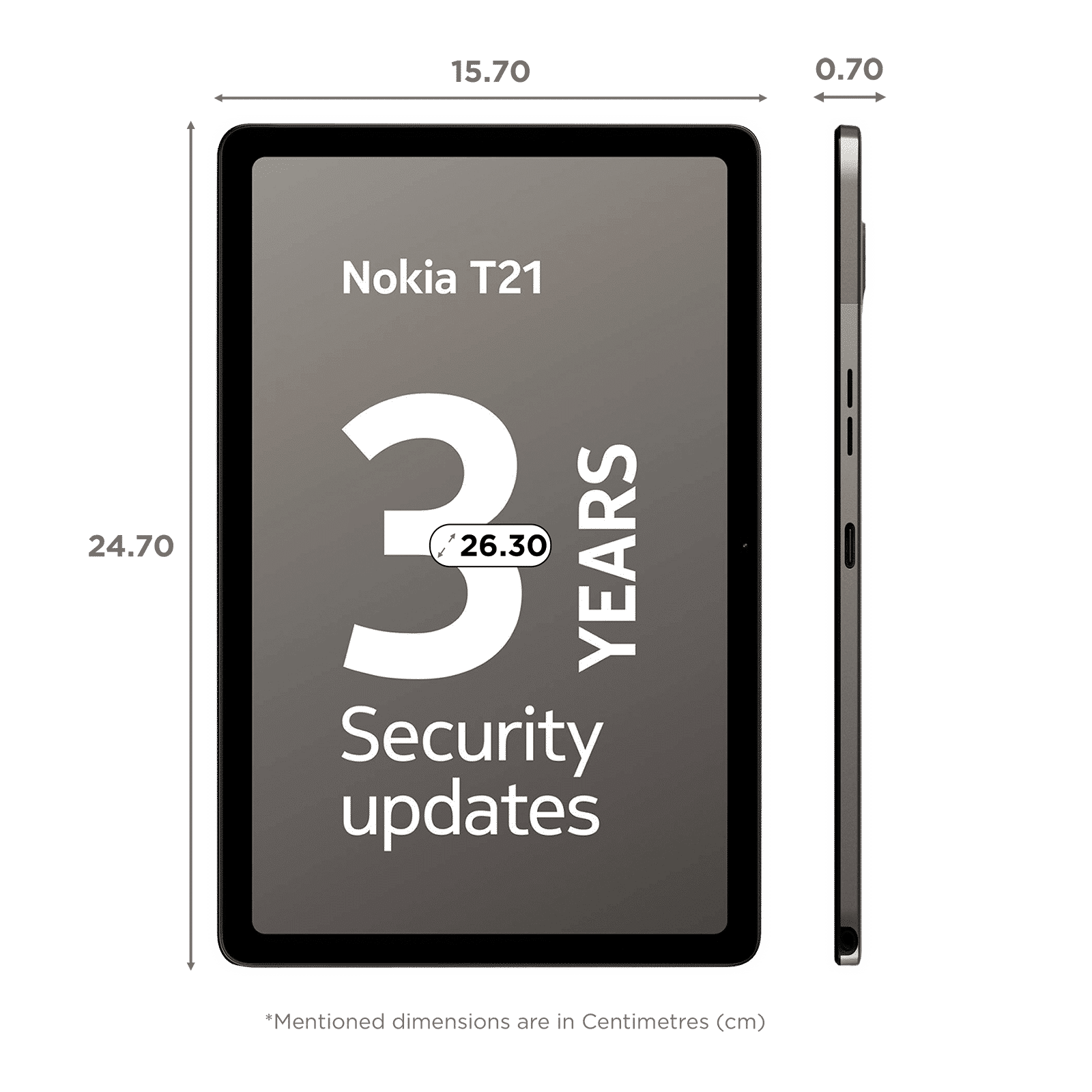 NOKIA T21 Wi-Fi+4G LTE Android Tablet (10.3 Inch, 4GB RAM, 64GB, Grey)_2