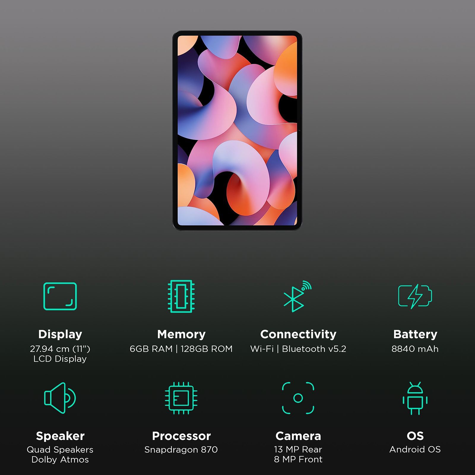 Xiaomi Pad 6 Wi-Fi Android Tablet (11 Inch, 6GB RAM, 128GB ROM, Graphite Grey)_3