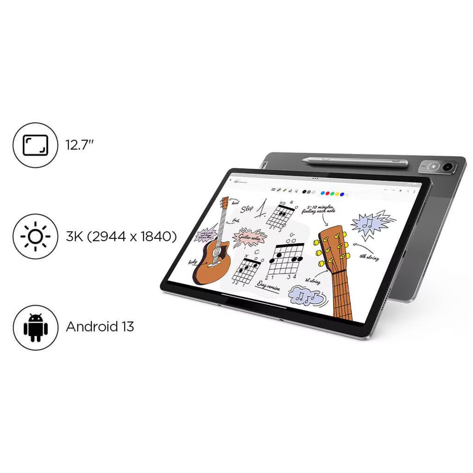 Lenovo Tab P12 Wi-Fi Android Tablet (12.7 Inch, 8GB RAM, 256GB ROM, Storm Grey)_6