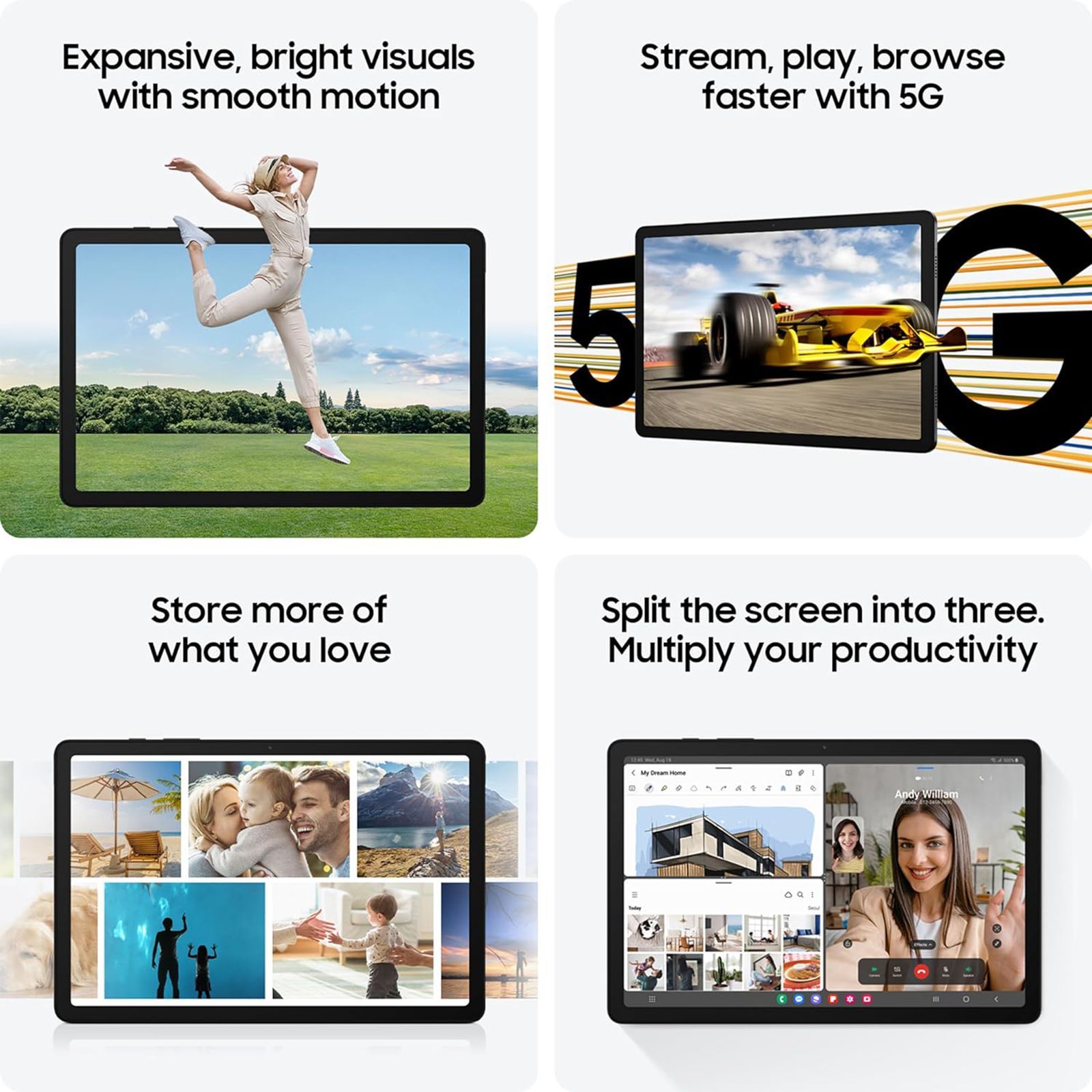 SAMSUNG Galaxy Tab A9 Plus Wi-Fi+5G Android Tablet (11 Inch, 8GB RAM, 128GB ROM, Dark Blue)_10