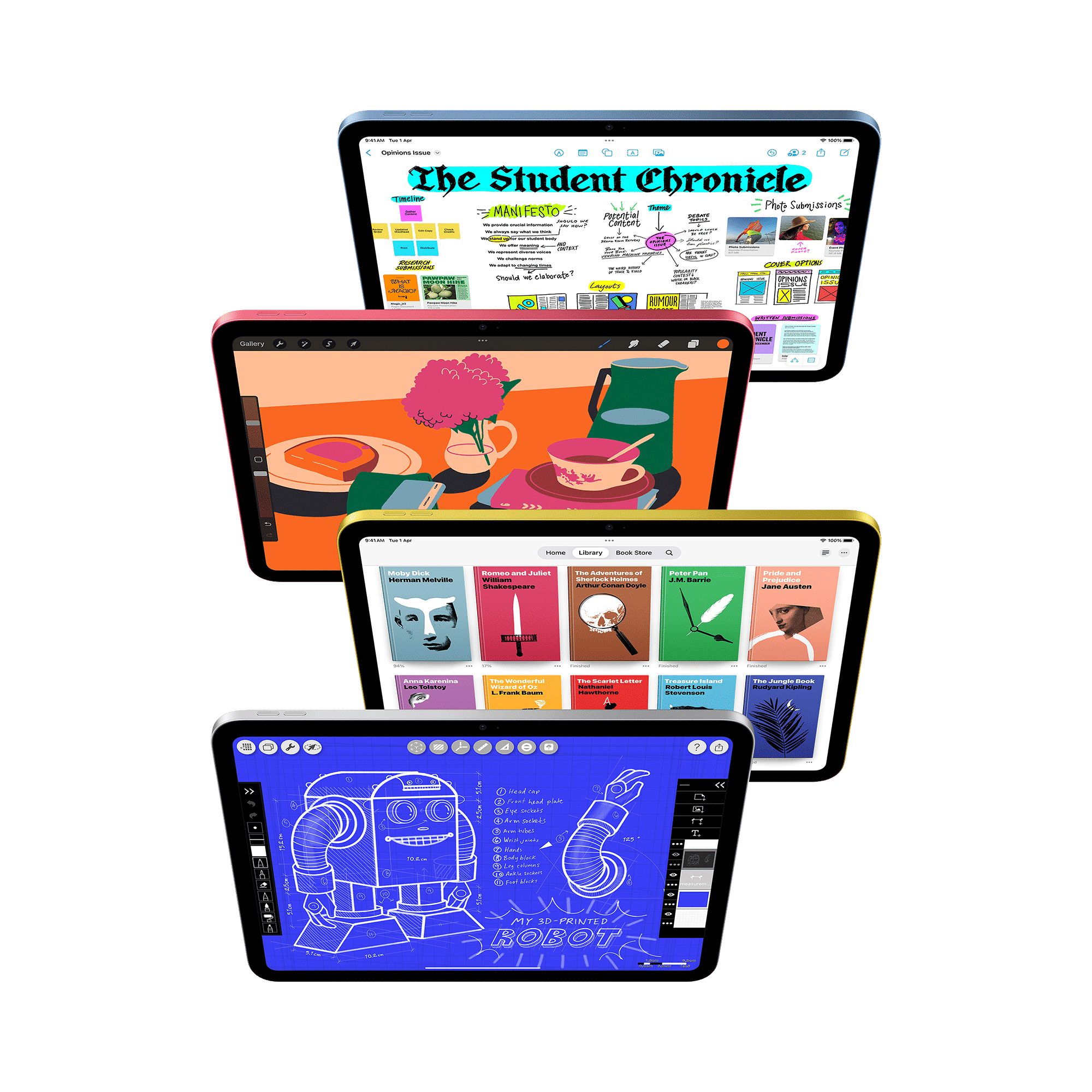 Apple iPad Wi-Fi (11 Inch, 128GB, Blue)_3