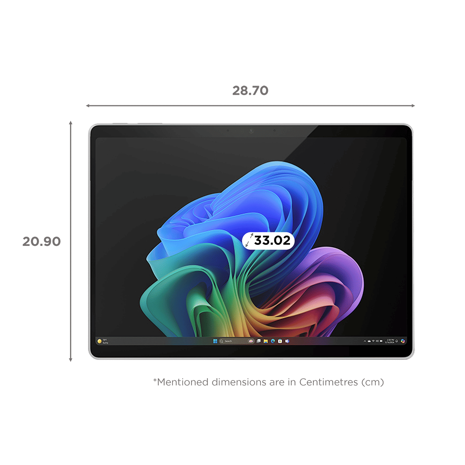 Microsoft Surface Pro 11th Edition Wi-Fi Windows 11 Home Tablet (13 Inch, 16GB RAM, 256GB ROM, Platinum)_2