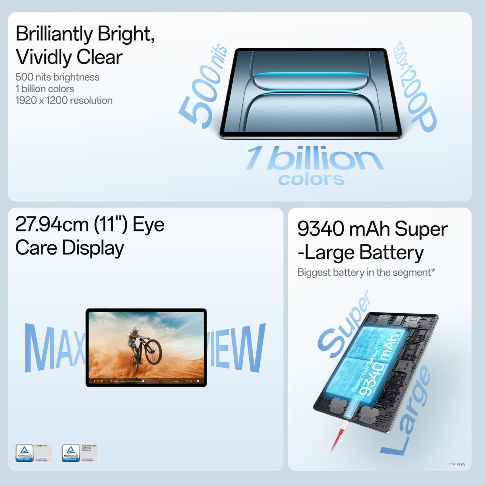 OnePlus Pad Lite Wi-Fi Android Tablet (11 Inch, 6GB RAM, 128GB ROM, Aero Blue) OnePlus Pad Lite Wi-Fi Android Tablet (11 Inch, 6GB RAM, 128GB ROM, Aero Blue)_9