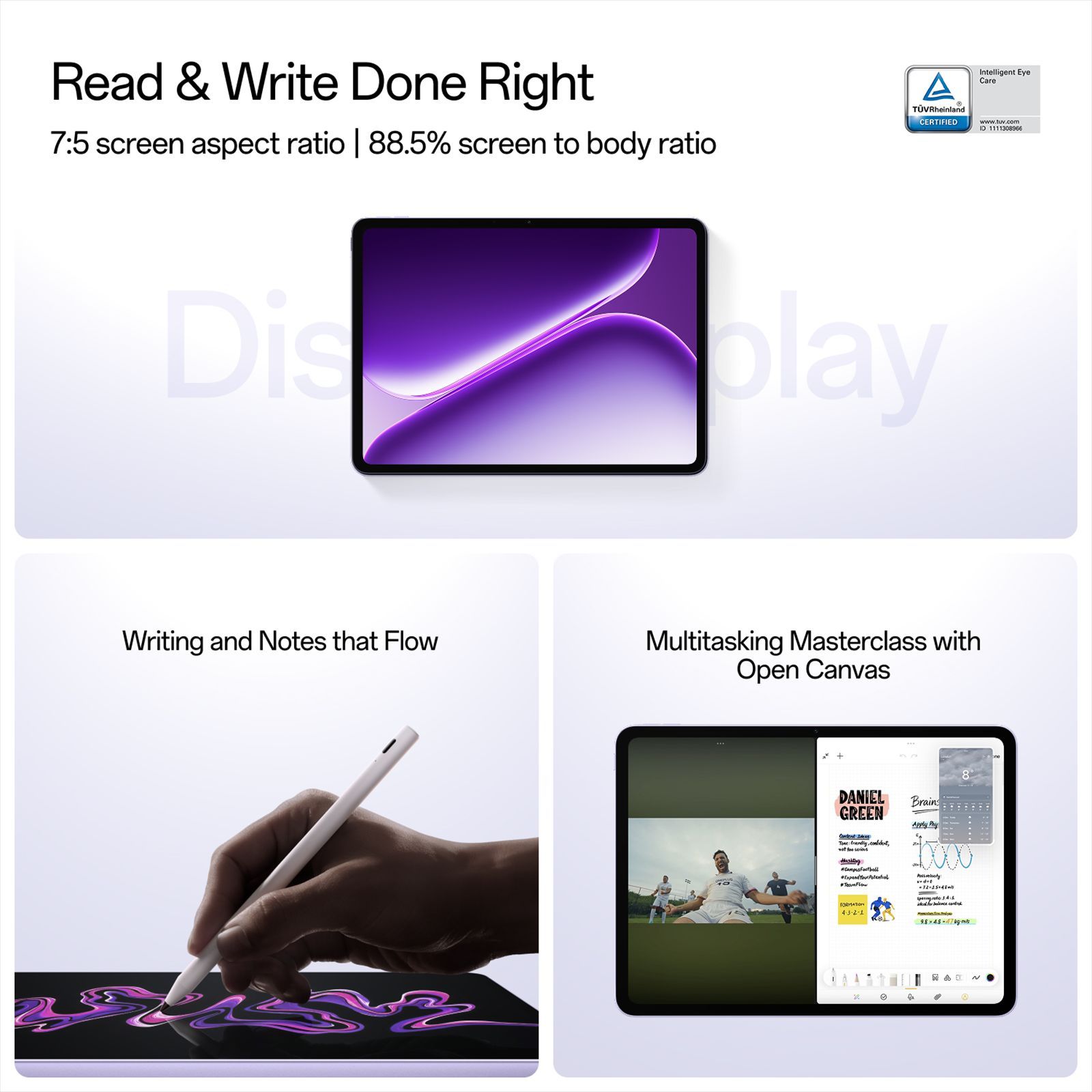 OnePlus Pad Go 2 Wi-Fi Android Tablet (12.1 Inch, 8GB RAM, 128GB ROM, Lavender Drift)_7