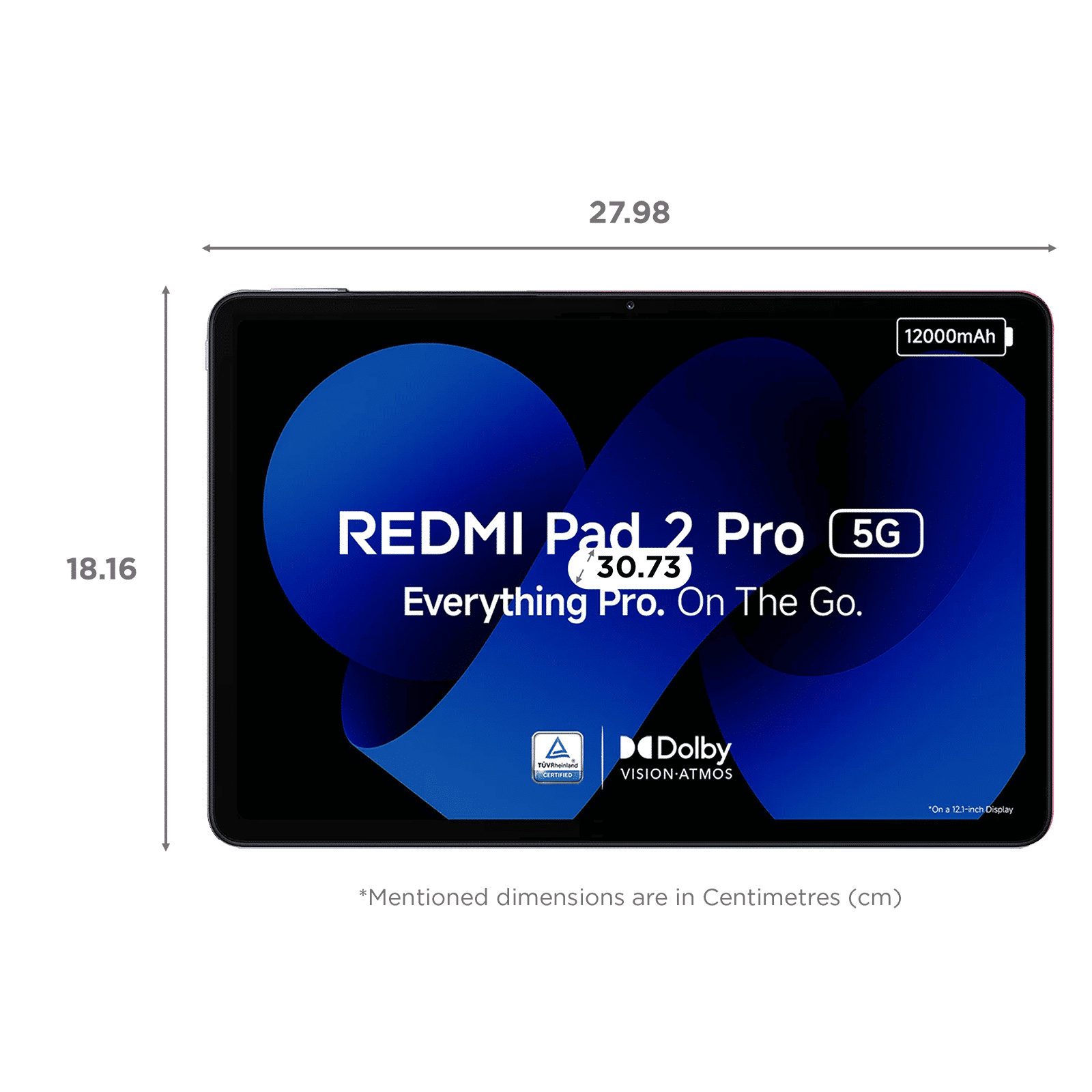Redmi Pad 2 Pro Wi-Fi+5G Android Tablet (12.1 Inch, 8GB RAM, 256GB ROM, Graphite Grey)_2