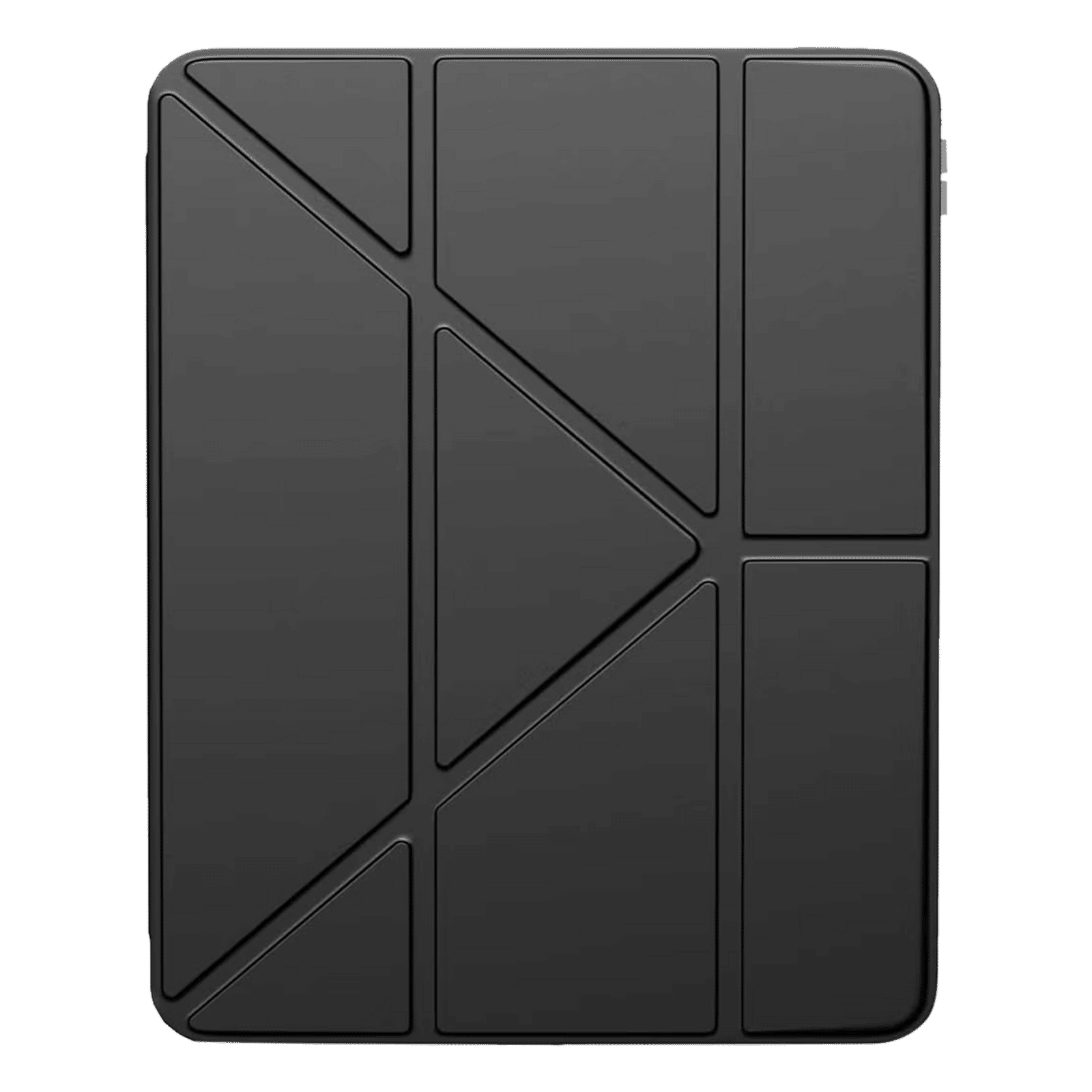 HYPHEN Origami Polyurethane Back Cover for Apple iPad A16 11 Inch (11th Gen) (Lightweight Build, Black)_3