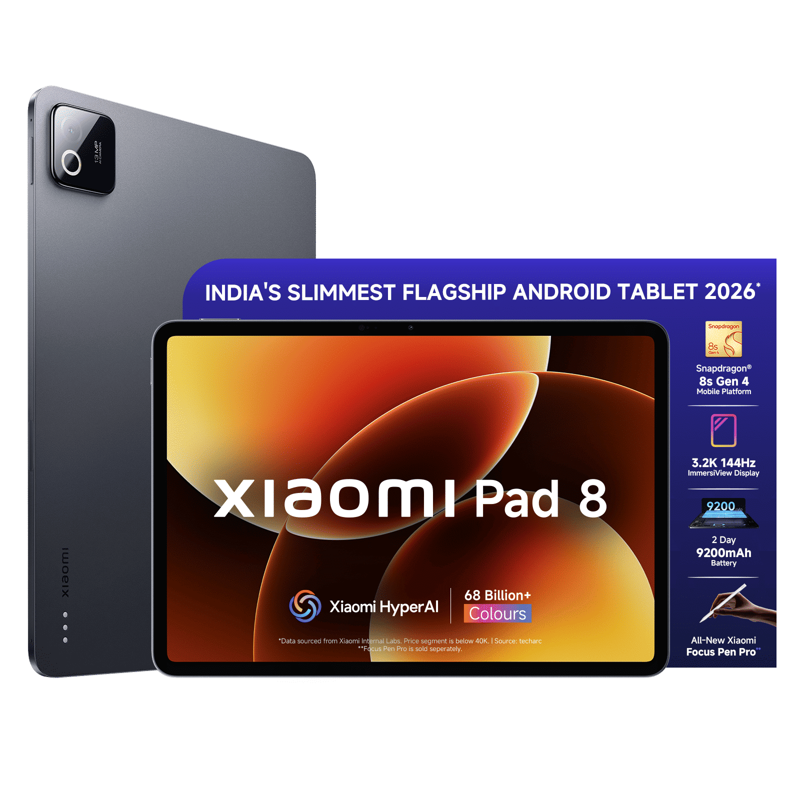 Xiaomi Pad 8 Wi-Fi Android Tablet with Xiaomi Focus Pen Pro (11.2 Inch, 12GB RAM, 256GB ROM, Graphite Grey)_1