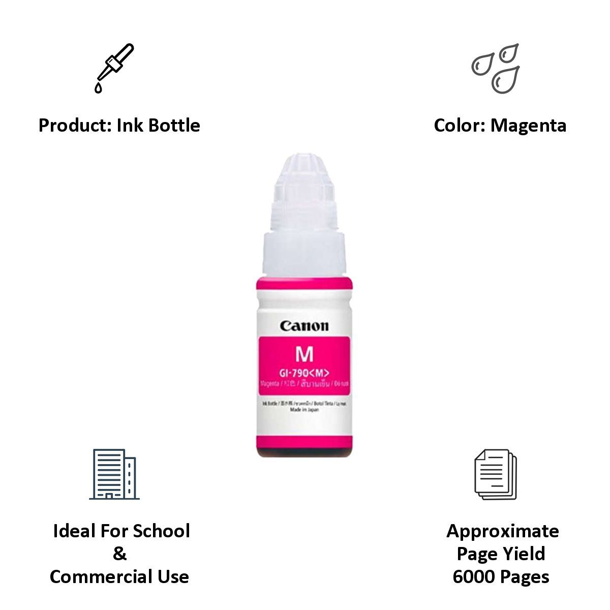 Canon Ink Bottle (GI-790, Magenta) Canon Ink Bottle (GI-790, Magenta)_3