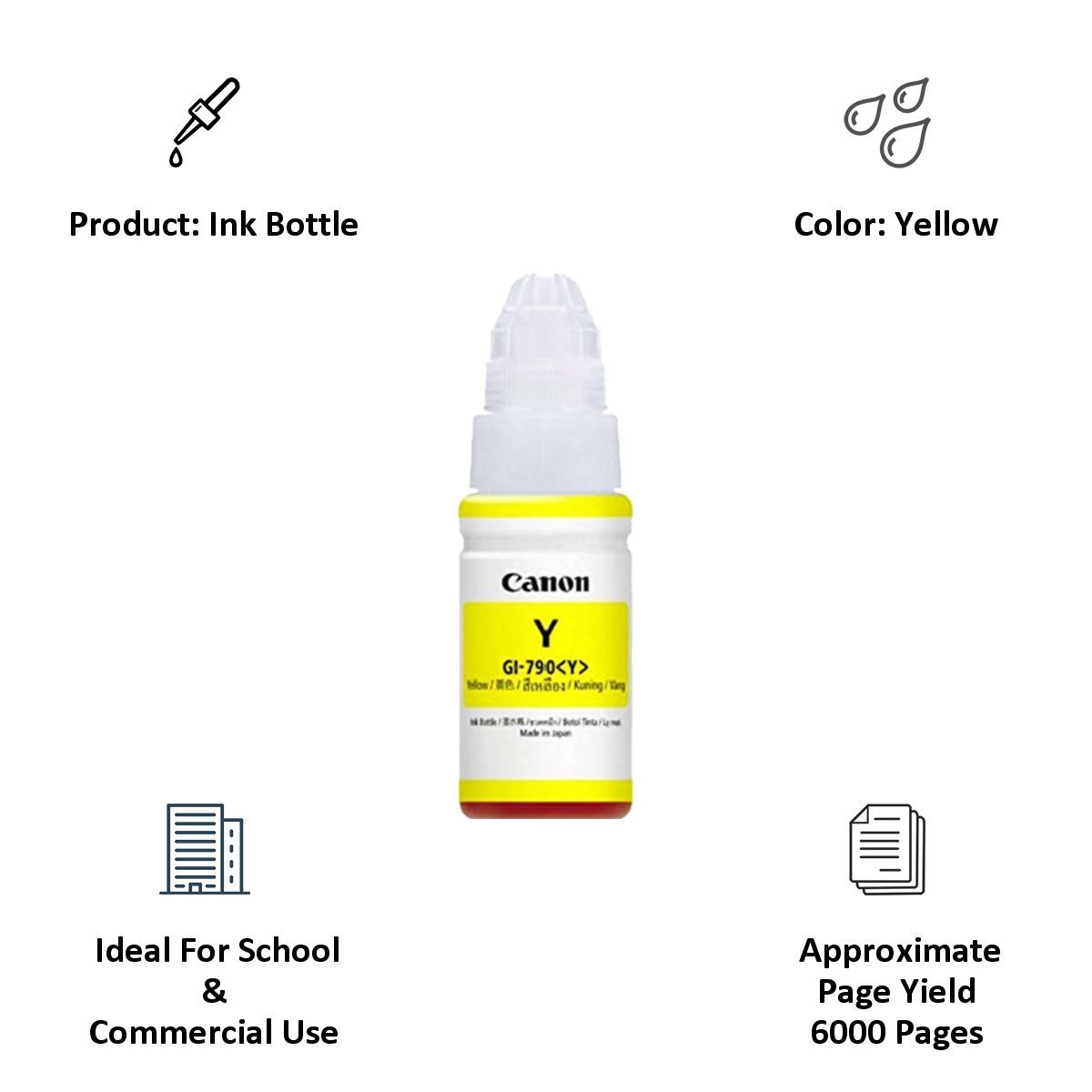 Canon Ink Bottle (GI-790, Yellow)_3