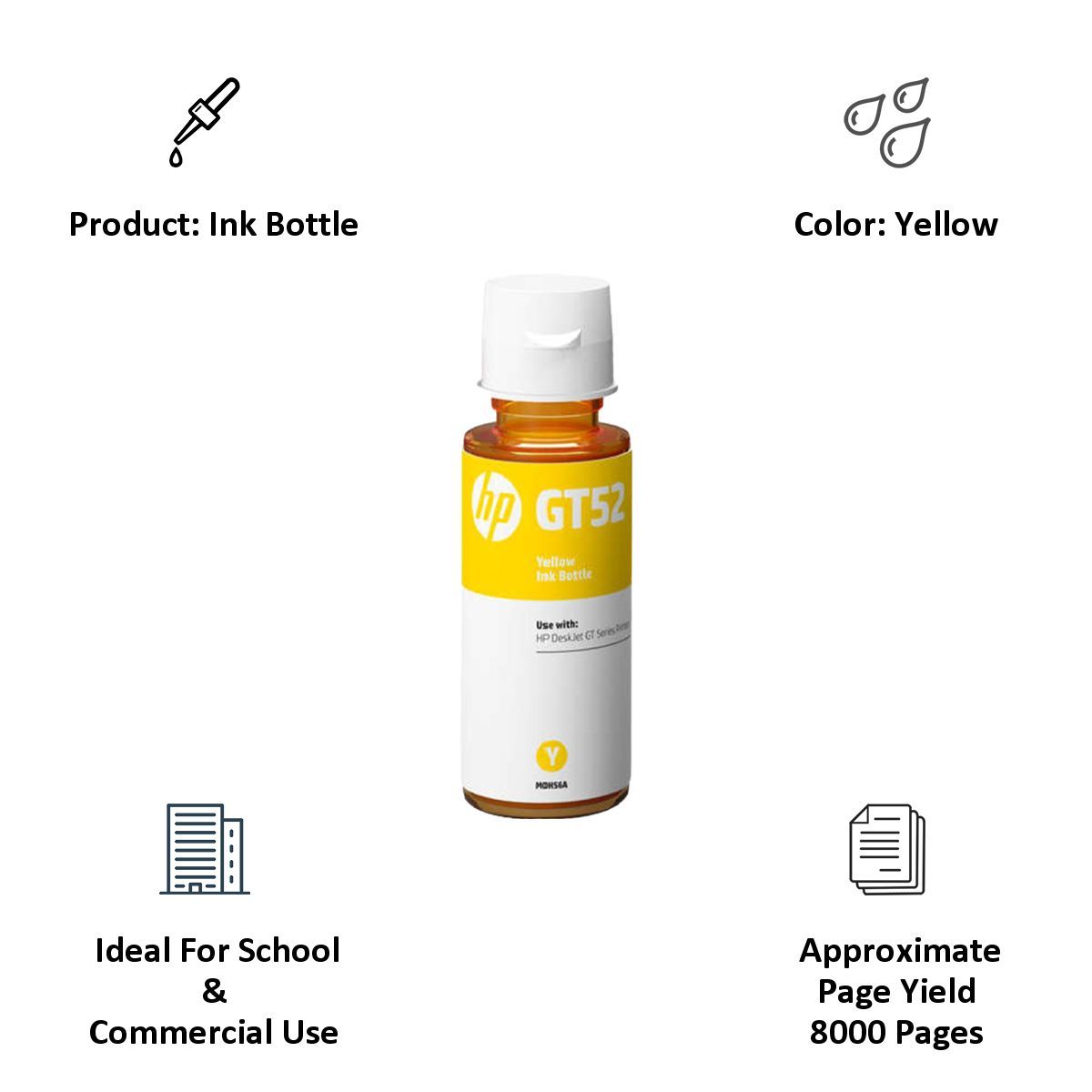 HP GT52 Original Ink Bottle (M0H56AA, Yellow)_4