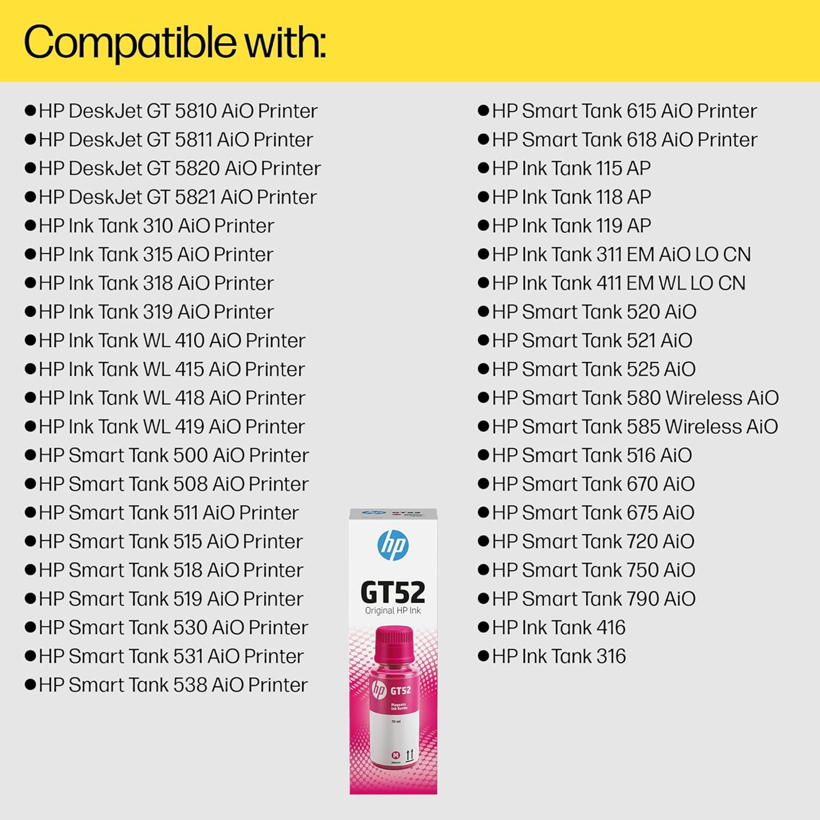 HP GT52 Original Ink Bottle (M0H55AA, Magenta) HP GT52 Original Ink Bottle (M0H55AA, Magenta)_4