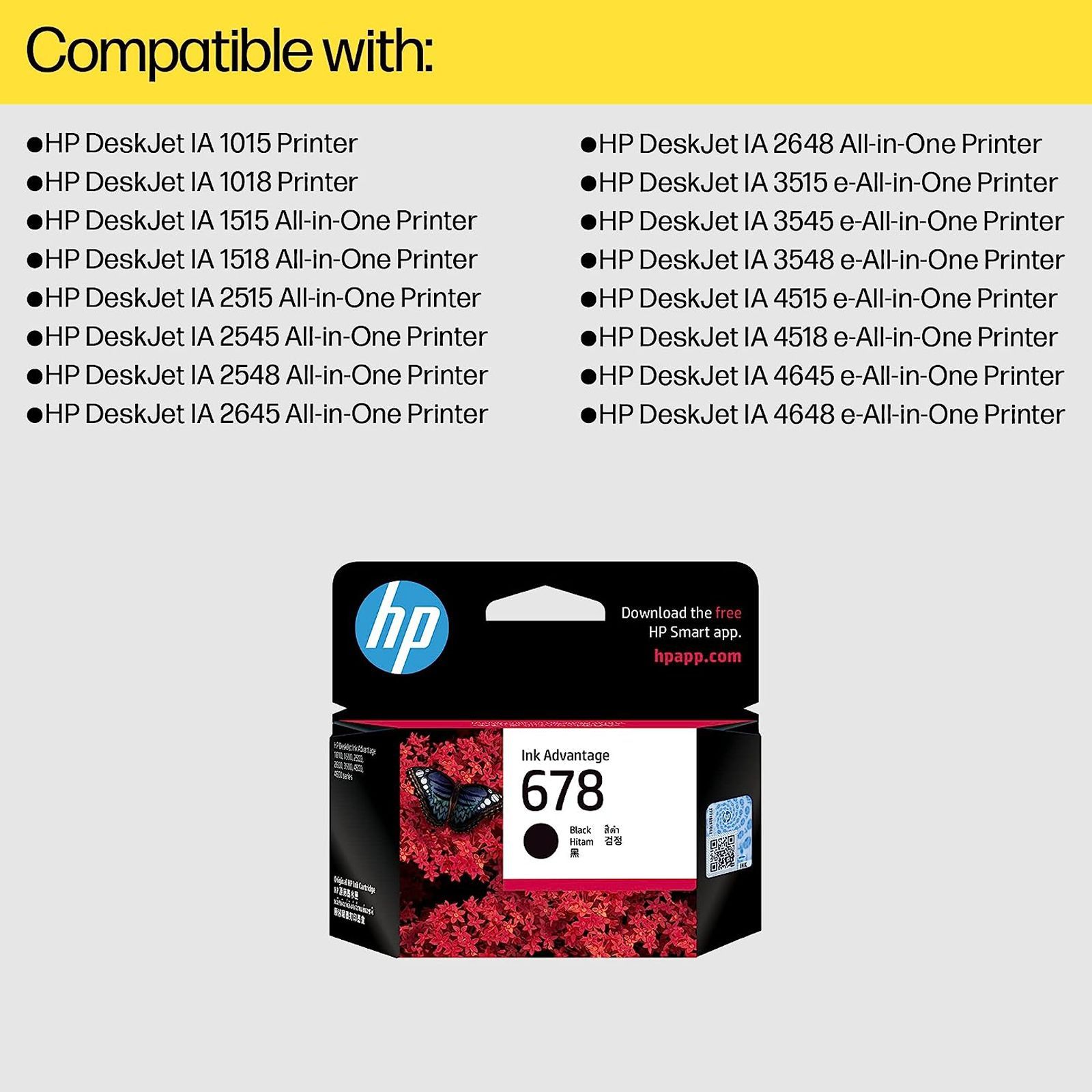 HP 678 Original Ink Advantage Cartridge (CZ107AA, Black) HP 678 Original Ink Advantage Cartridge (CZ107AA, Black)_3