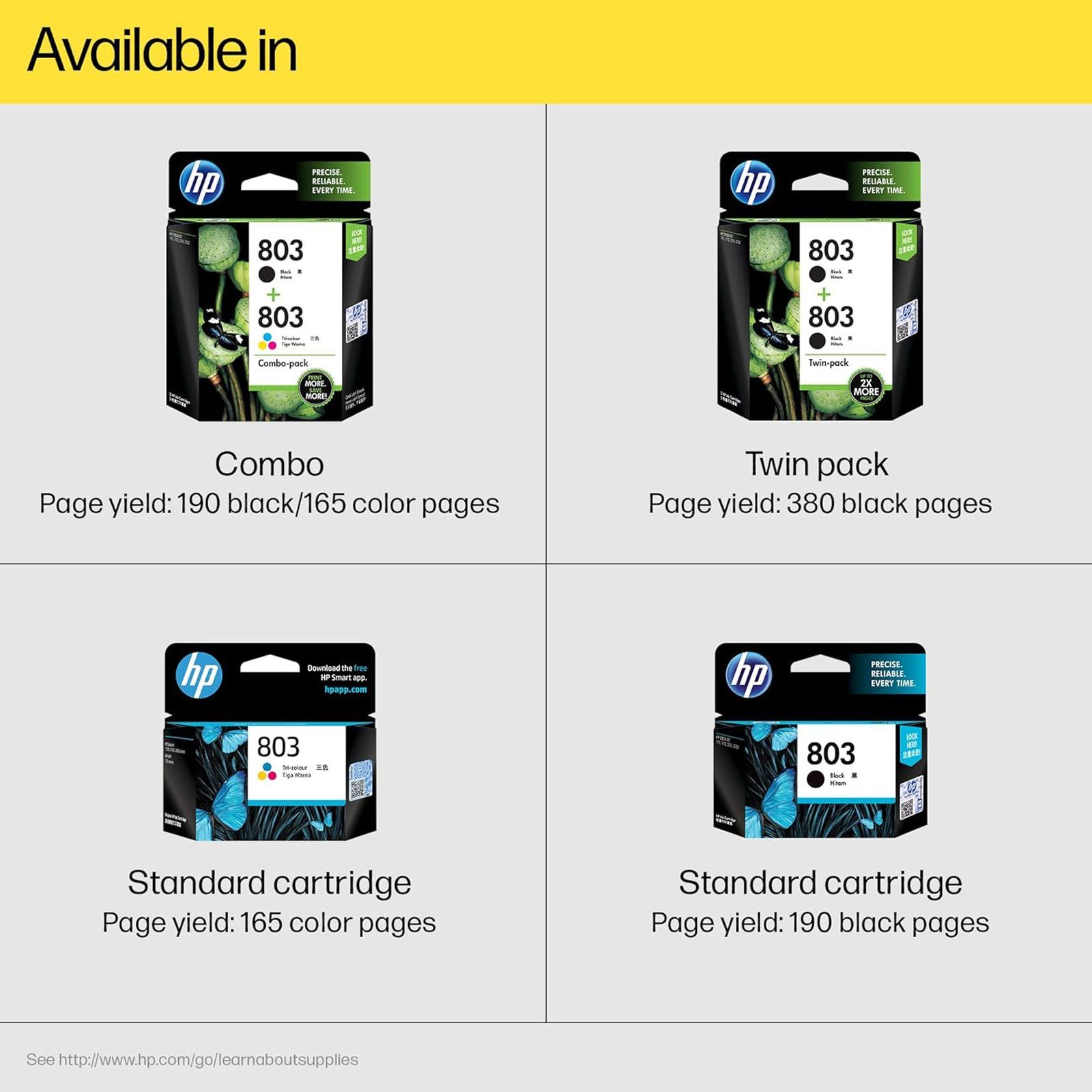 HP 803 Original Ink Cartridge (889296532163N, Tri-color)_4