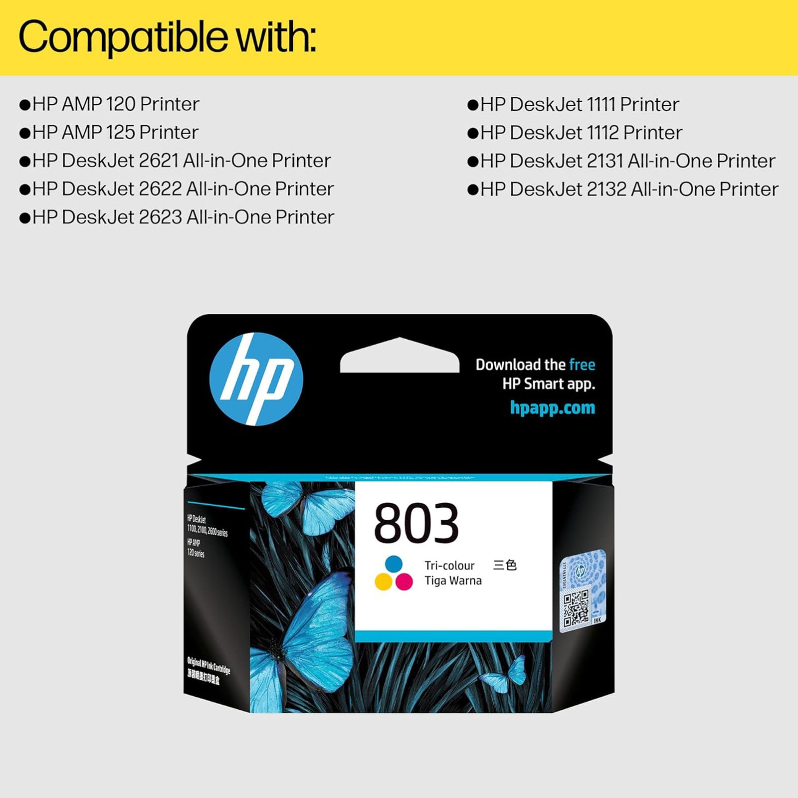 HP 803 Original Ink Cartridge (889296532163N, Tri-color)_5