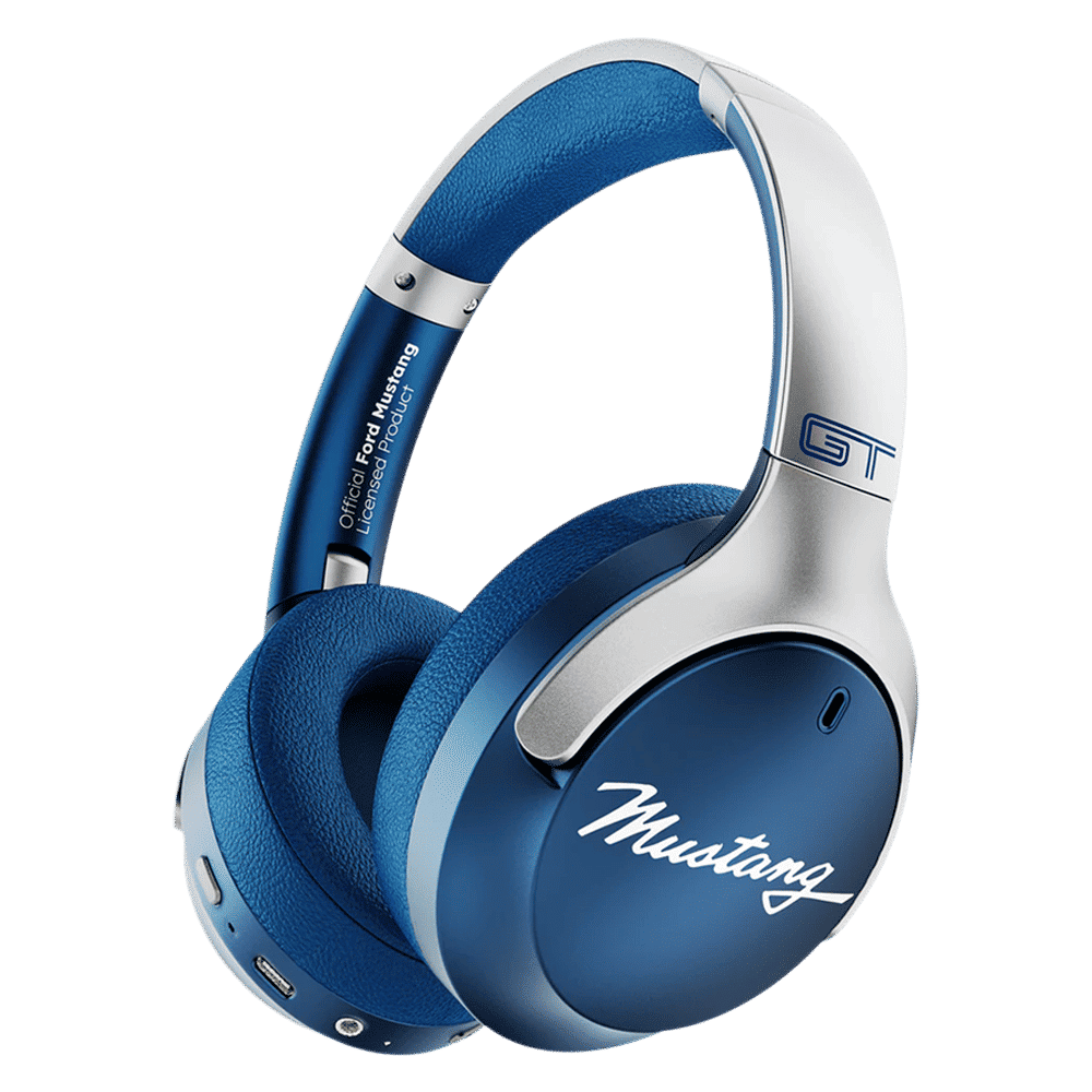 GOBOULT Mustang Q FGHP247QQQ Bluetooth Gaming Headphone with Environmental Noise Cancellation (Boom X Technology, Over Ear, Blue)_1