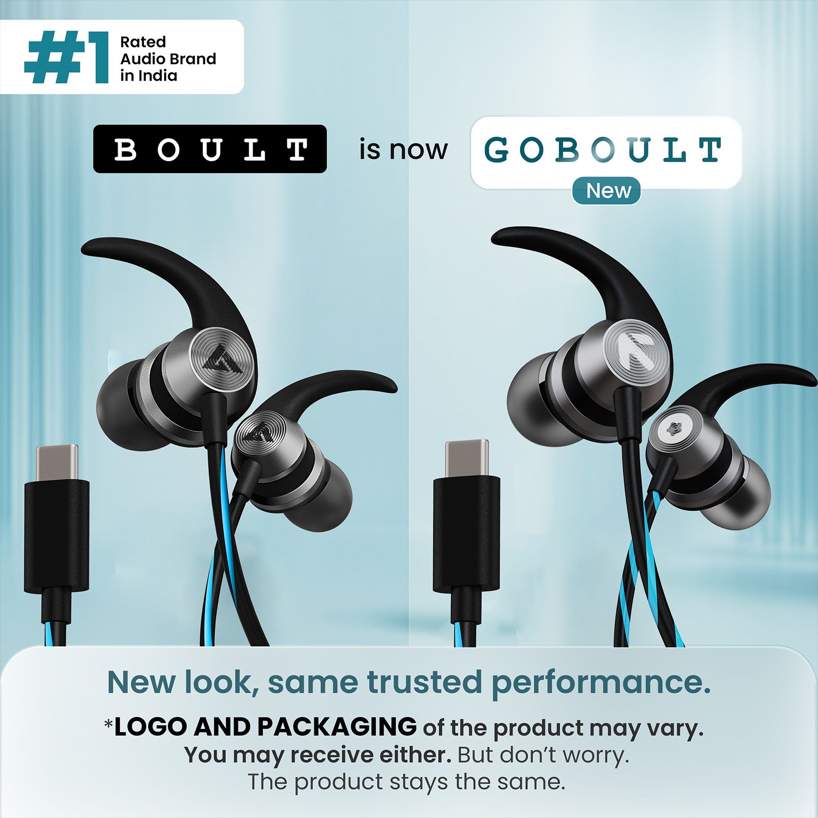 GOBOULT X1 Pro Wired Earphone with Mic (USB Type-C Connector, In Ear, Blue_6