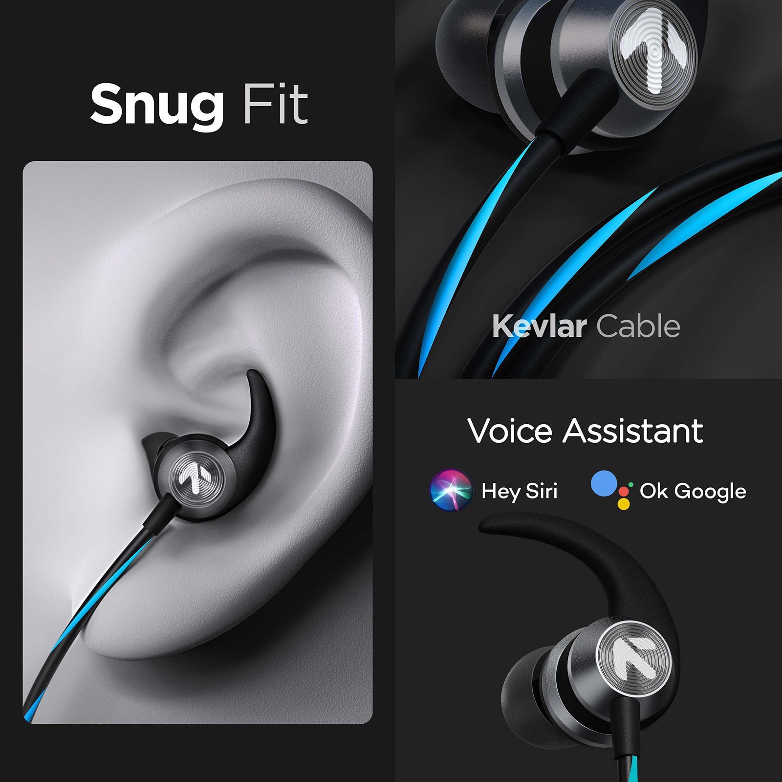 GOBOULT X1 Pro Wired Earphone with Mic (USB Type-C Connector, In Ear, Blue_4