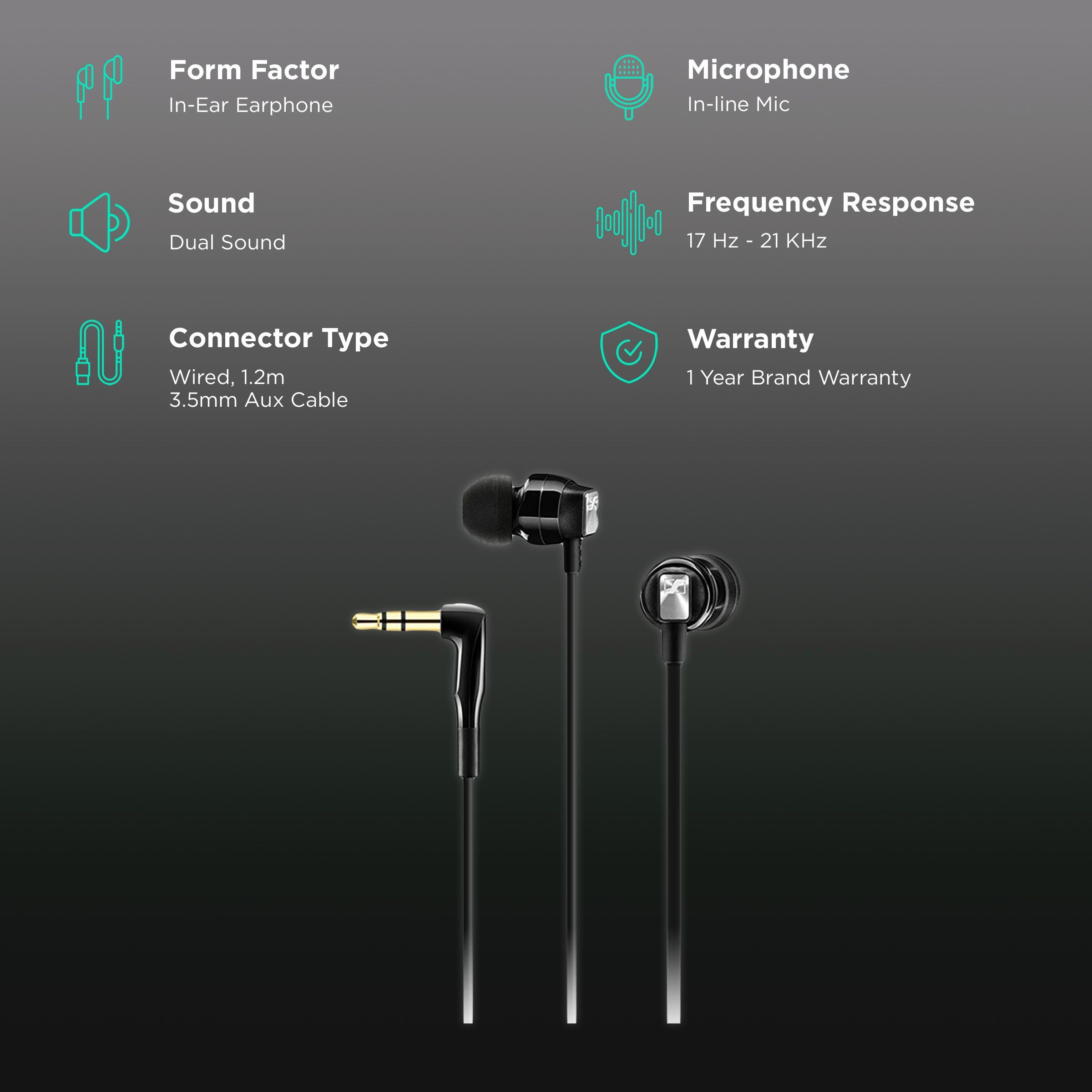 SENNHEISER CX 300s 508593 Wired Earphones with Mic (In Ear, Black) SENNHEISER CX 300s 508593 Wired Earphones with Mic (In Ear, Black)_2