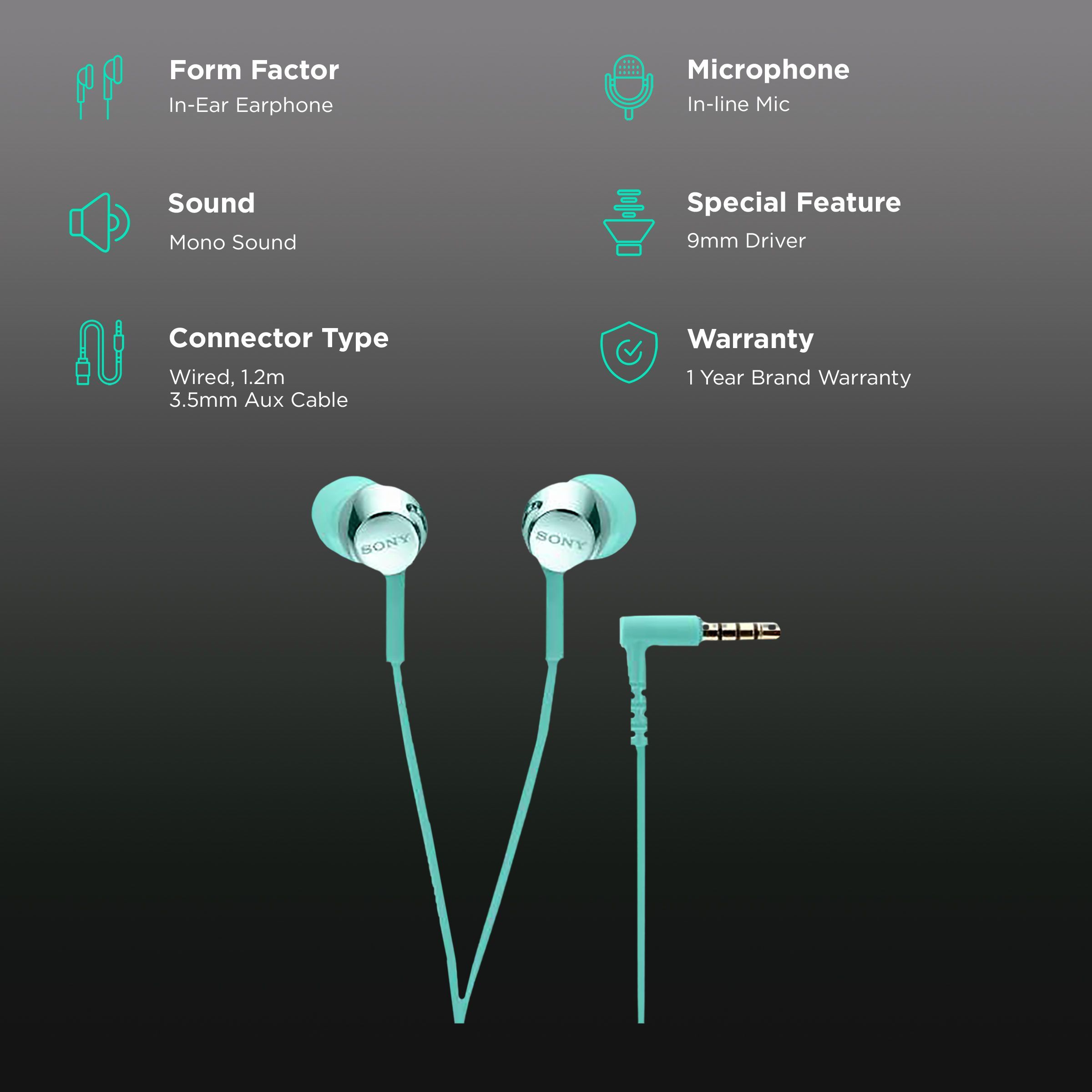 SONY MDR-EX155APLQIN Wired Earphone with Mic (In Ear, Light Blue)_2