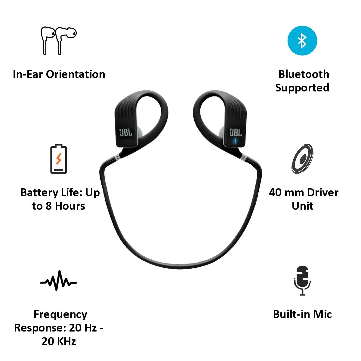 JBL Endurance Jump JBLENDURJUMPBLK Neckband with Active Noise Cancellation (IPX7 Waterproof, Hands Free Call, Black)_3