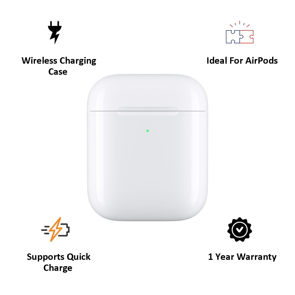 Apple AirPods MR8U2HN Wireless Charging Case (White)_5