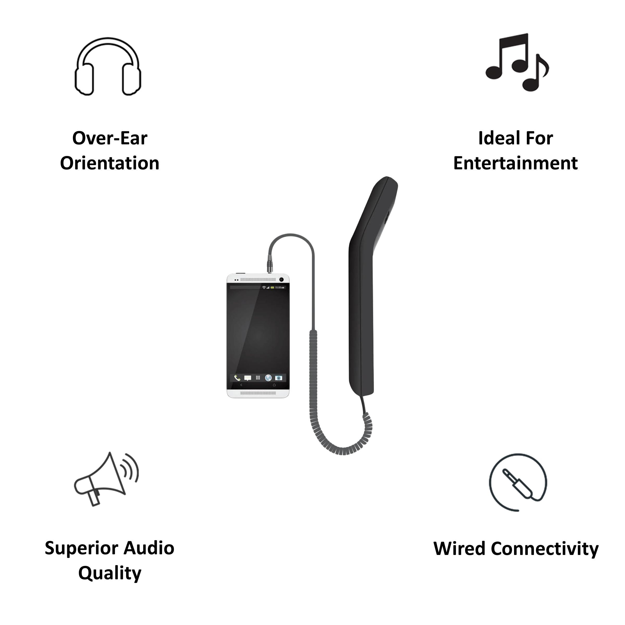 PORTRONICS Over-Ear Headphone (POR 911, Grey)_4