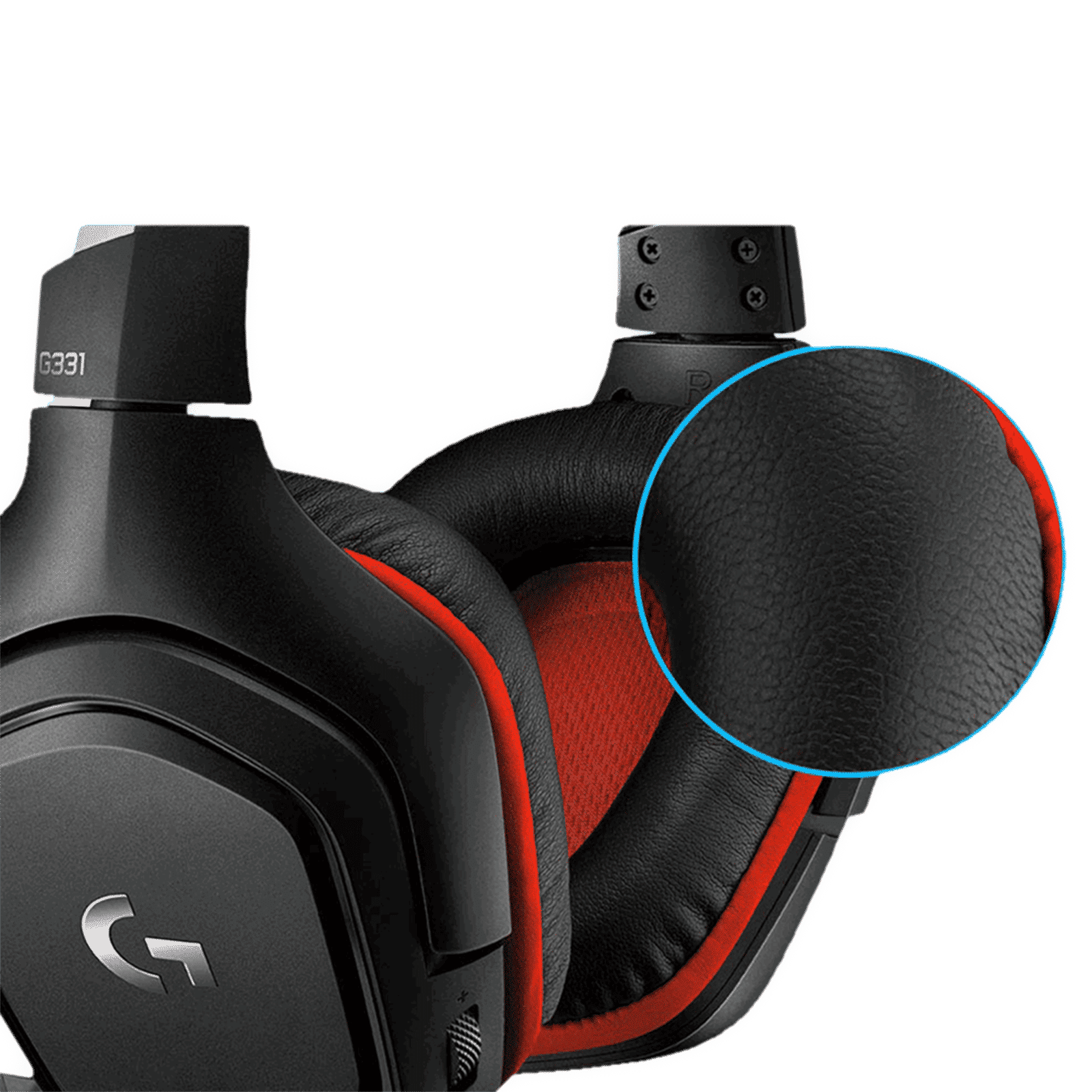logitech G331 Wired Gaming Headset with Noise Cancellation (50mm Drivers, Over Ear, Black & Red) logitech G331 Wired Gaming Headset with Noise Cancellation (50mm Drivers, Over Ear, Black & Red)_9
