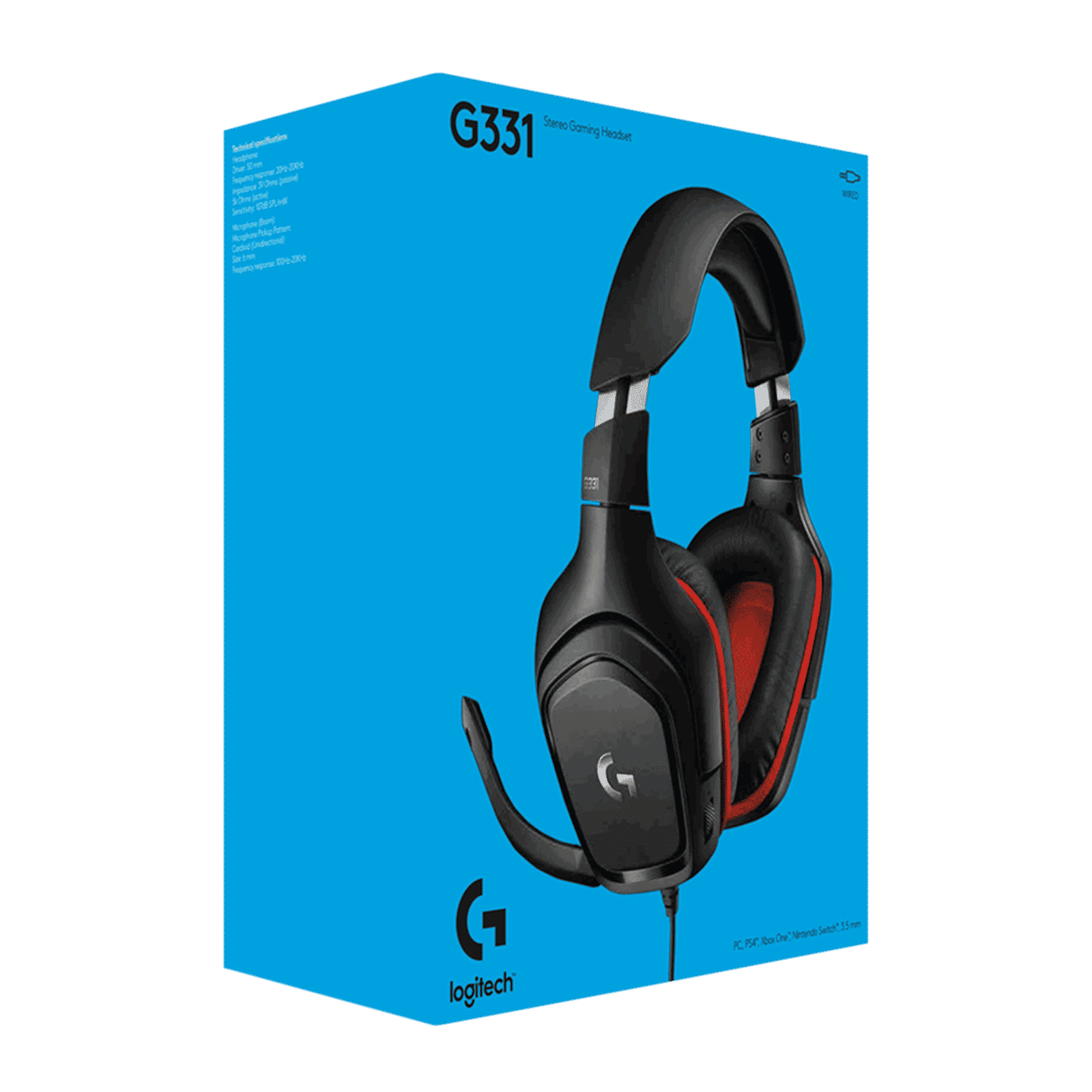 logitech G331 Wired Gaming Headset with Noise Cancellation (50mm Drivers, Over Ear, Black & Red) logitech G331 Wired Gaming Headset with Noise Cancellation (50mm Drivers, Over Ear, Black & Red)_10