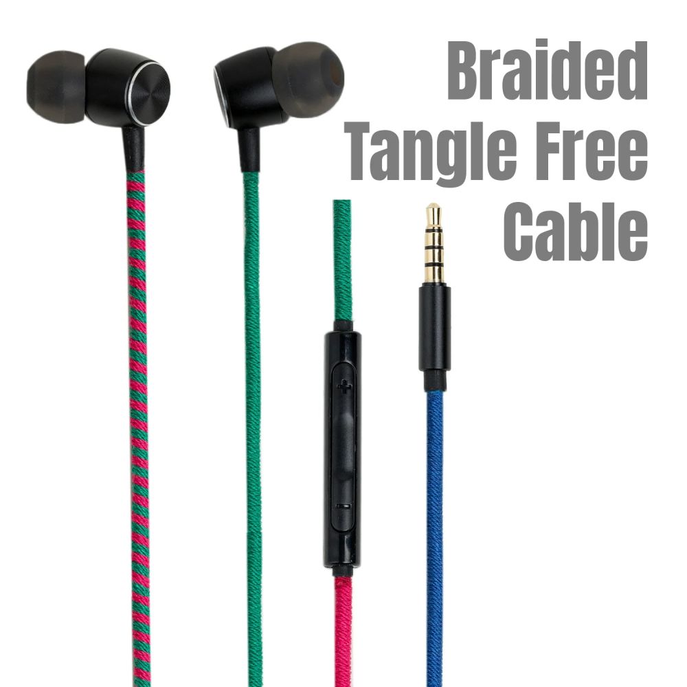 CROSSLOOP Pro Series CSLE013-E Wired Earphone with Mic (In Ear, Blue & Pink)_4