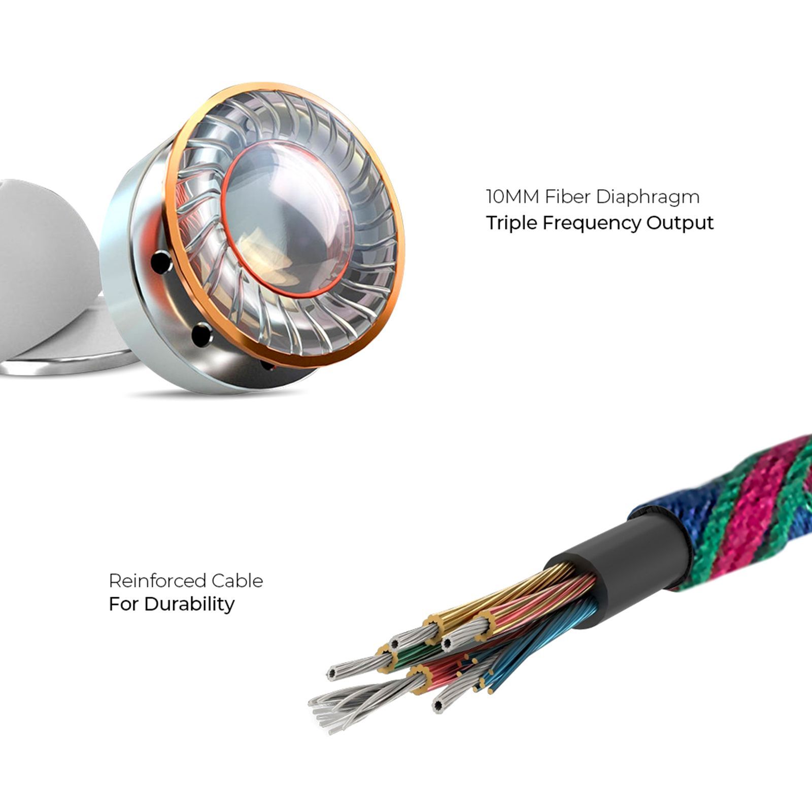 CROSSLOOP Pro Series CSLE013-E Wired Earphone with Mic (In Ear, Blue & Pink)_9