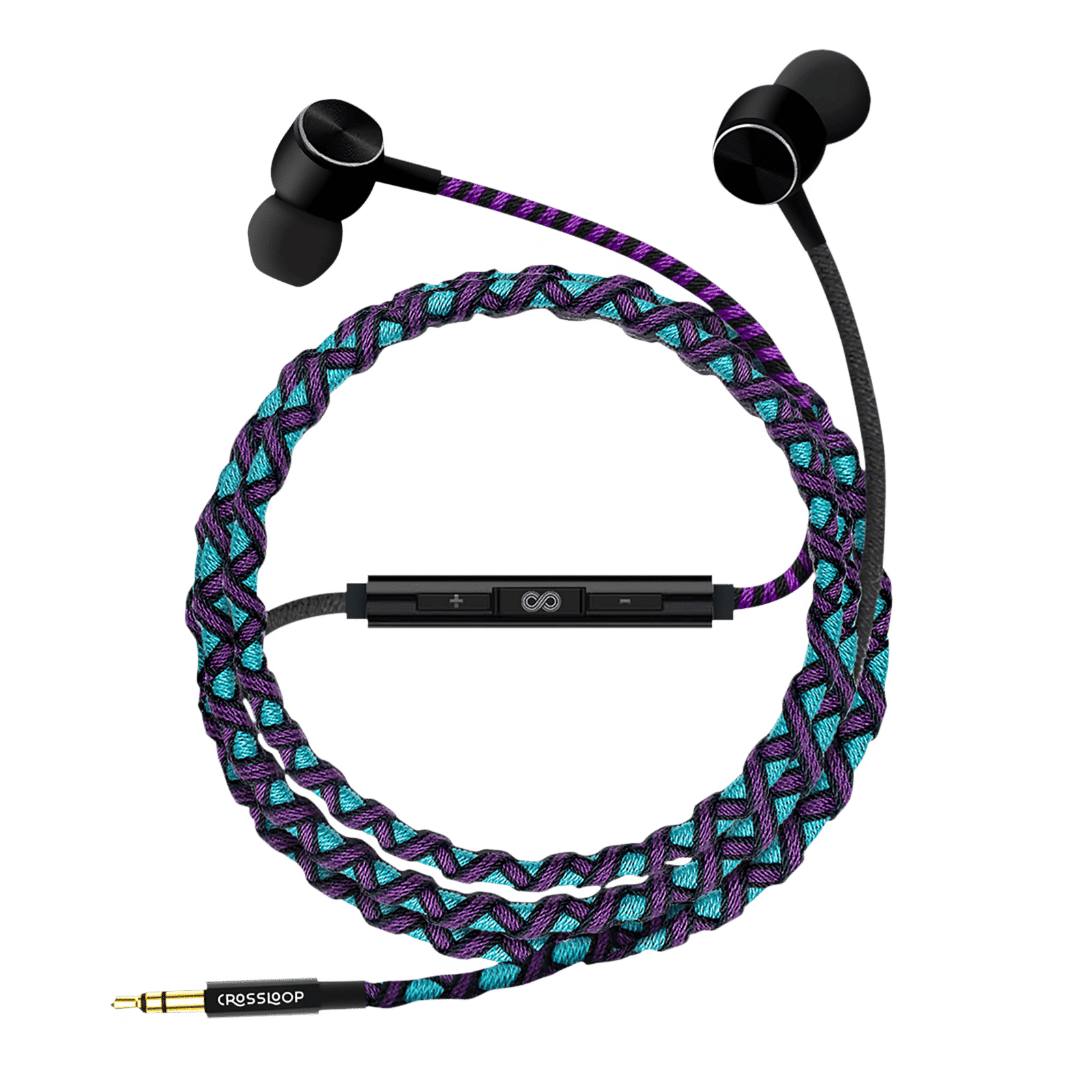 CROSSLOOP Pro CSLE015-E Earphone with Mic (In Ear, Cyan and Purple)_5
