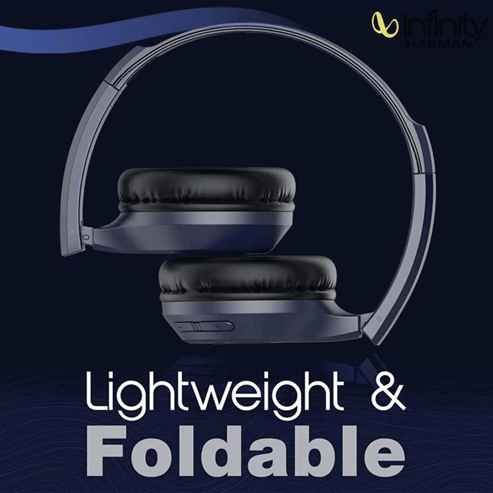 Infinity Tranz Bluetooth Headphone with Mic (Fast Charging, On Ear, Blue)_6