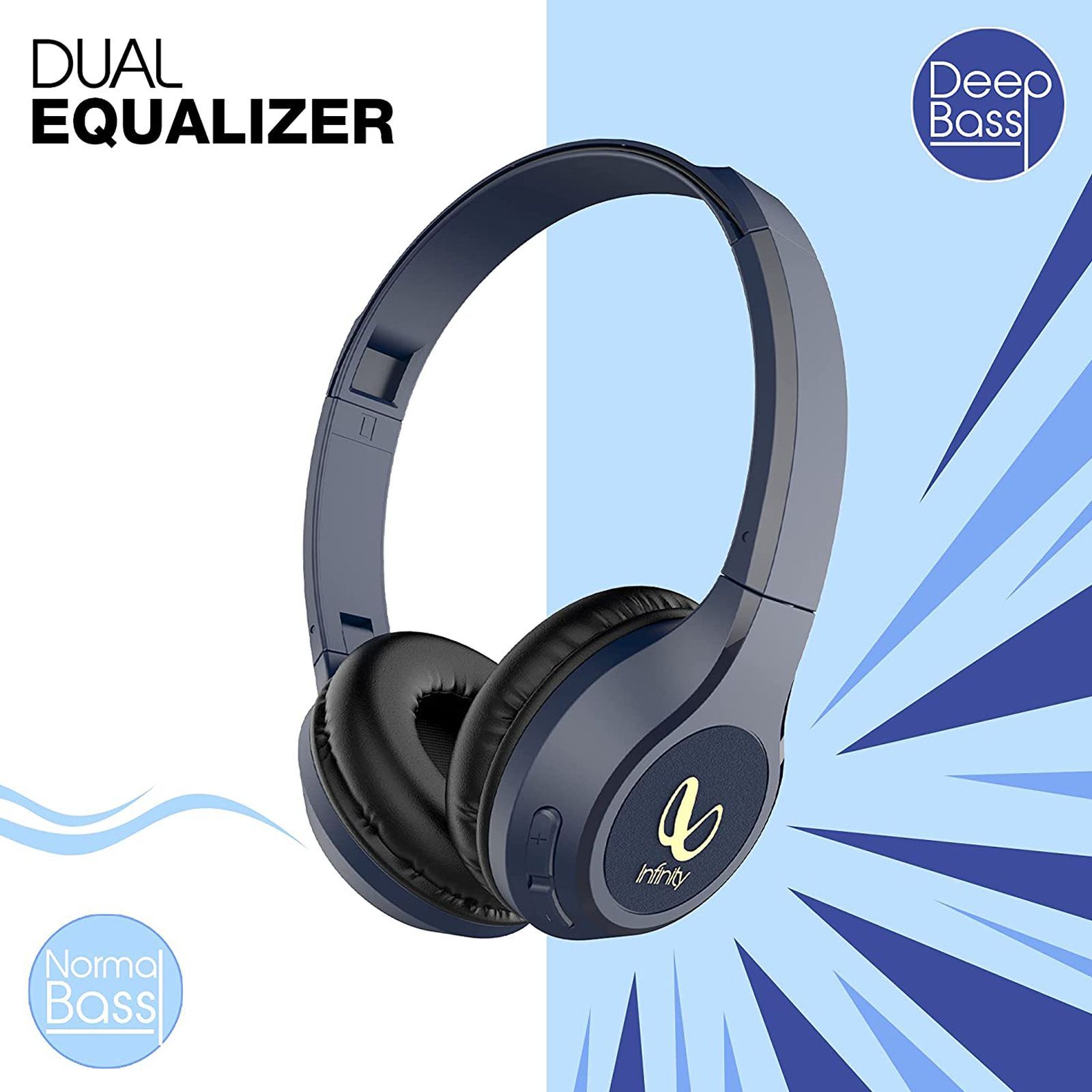Infinity Tranz Bluetooth Headphone with Mic (Fast Charging, On Ear, Blue)_13