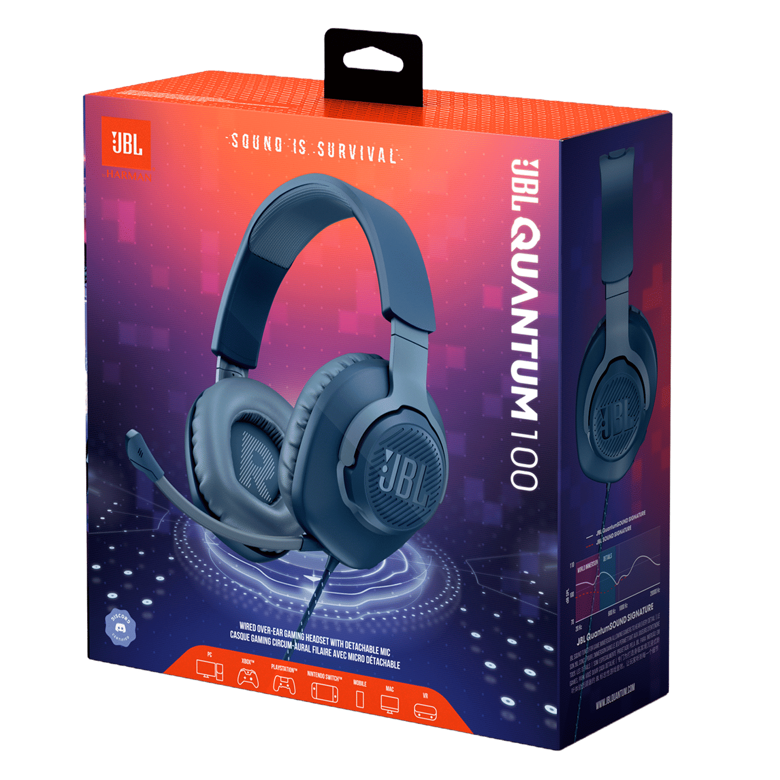 JBL Quantum 100 JBLQUANTUM100BLU Over-Ear Wired Gaming Headphone with Mic (JBL Quantum Sound Signature, Blue)_13