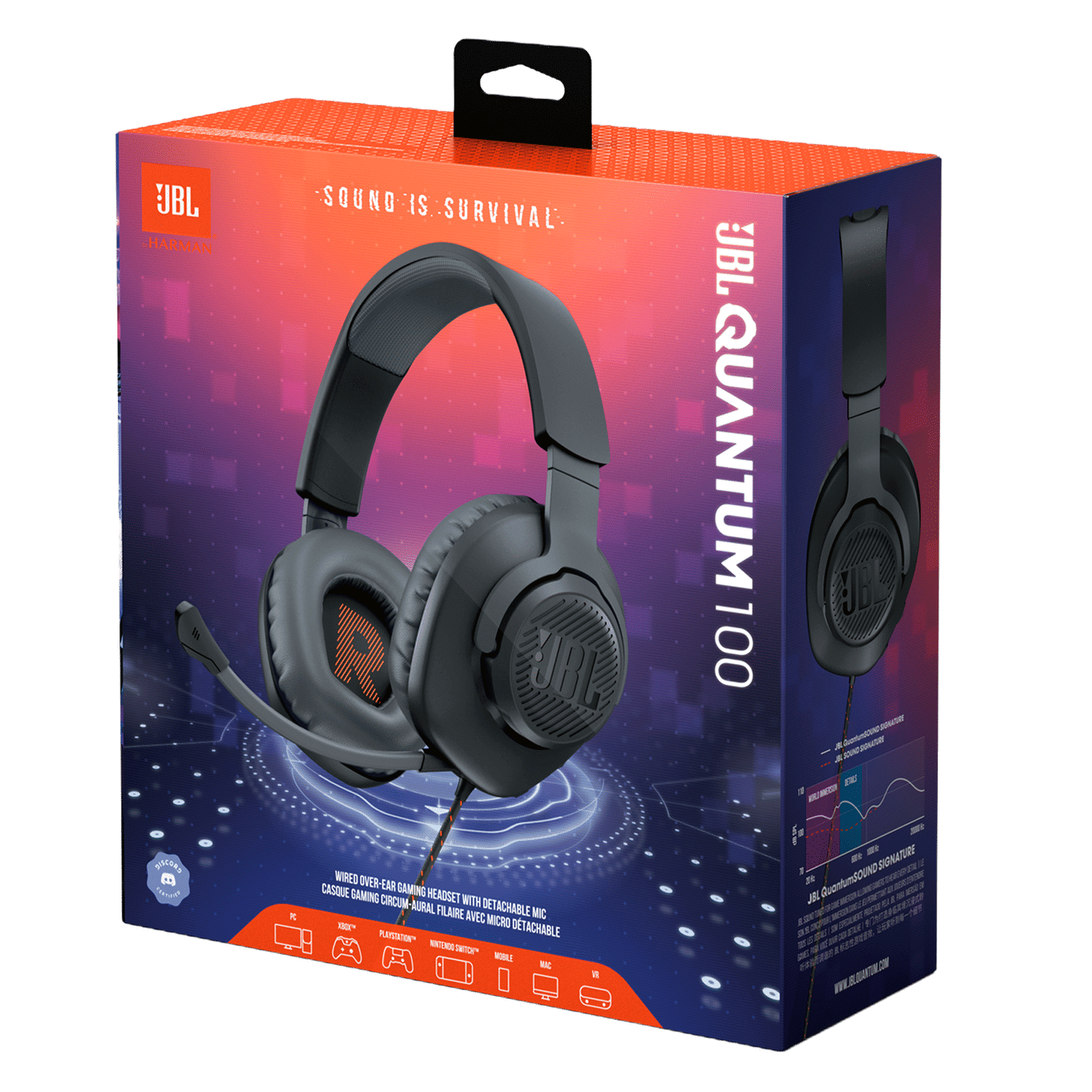 JBL Quantum 100 JBLQUANTUM100BLK Wired Headphone with Mic (3.5 mm Connector, On Ear, Black)_13