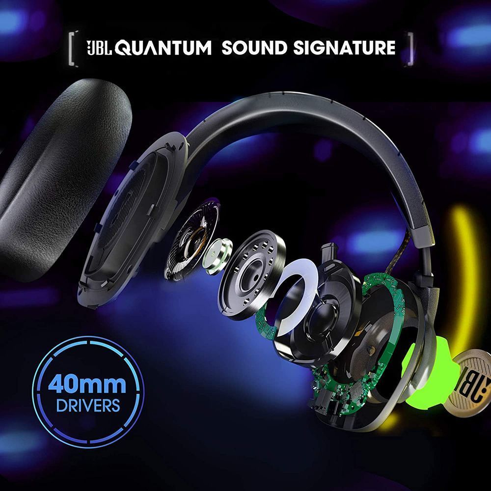 JBL Quantum 100 JBLQUANTUM100BLK Wired Headphone with Mic (3.5 mm Connector, On Ear, Black)_17