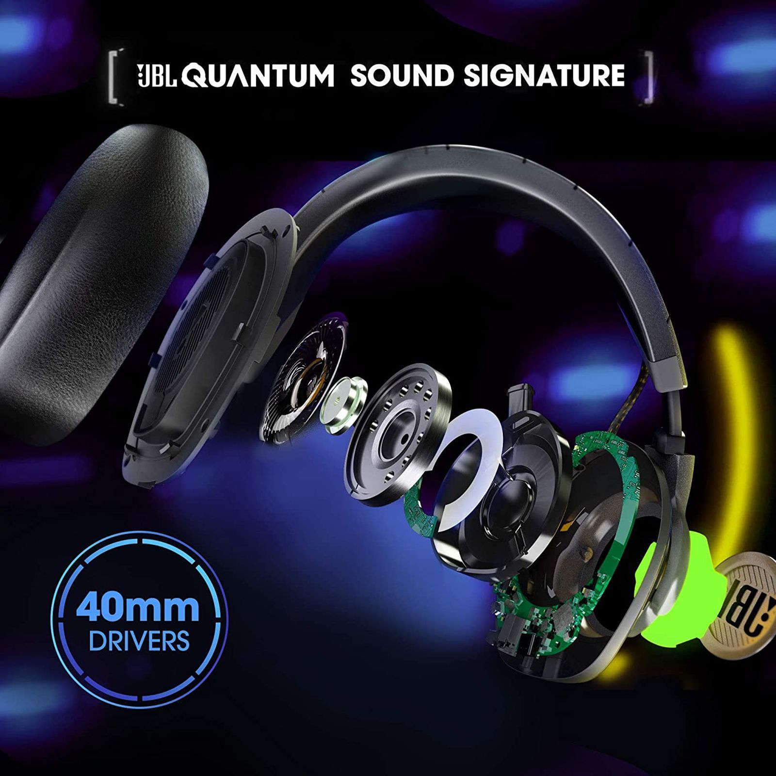 JBL Quantum 100 JBLQUANTUM100BLK Wired Headphone with Mic (3.5 mm Connector, On Ear, Black)_20